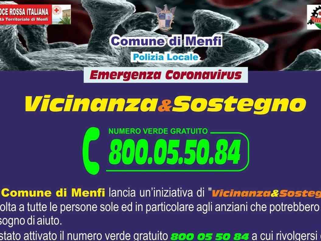 Immagine articolo: Menfi. Attivato numero verde a sostegno delle persone sole ed anziane.