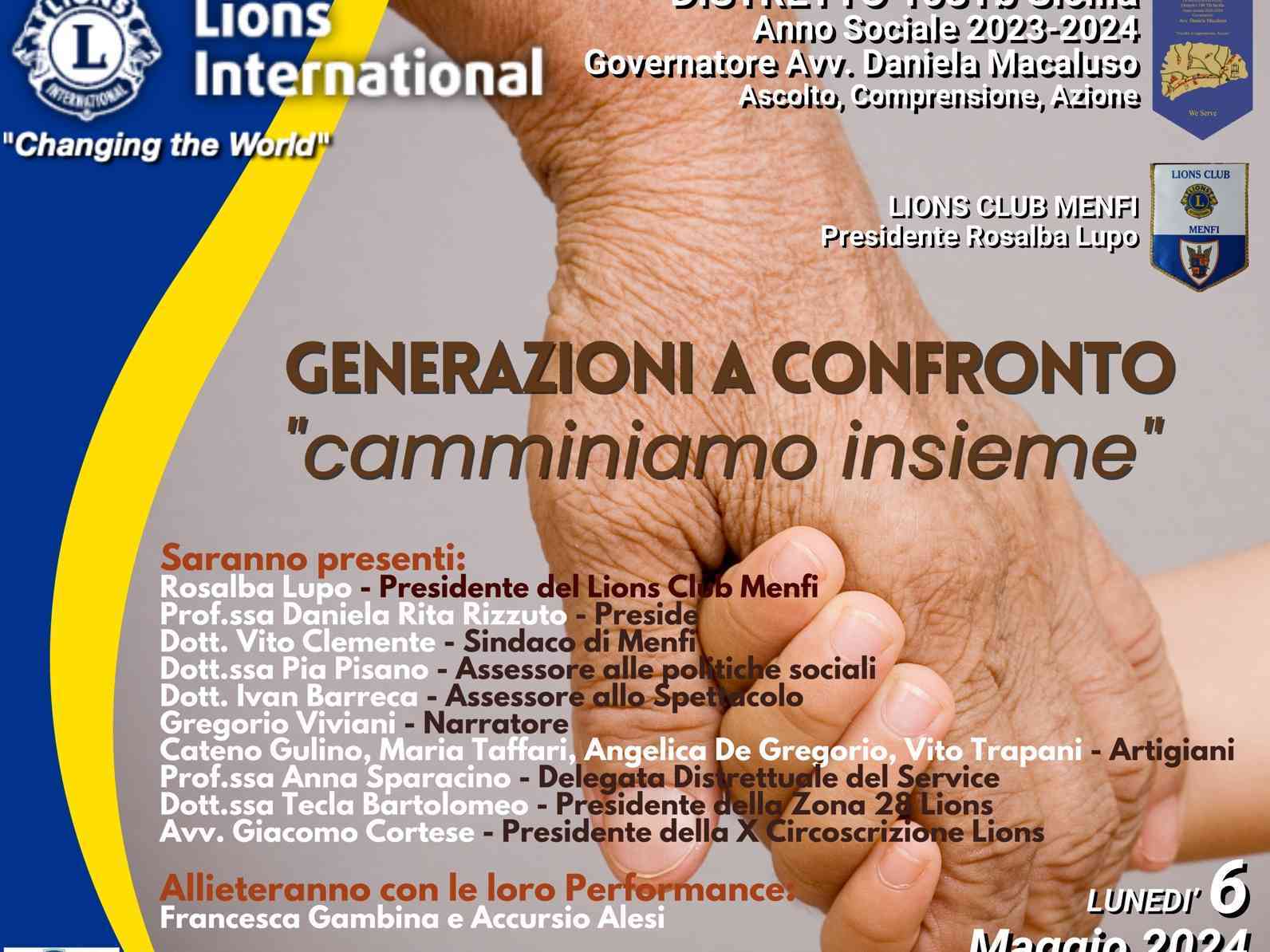 Immagine articolo: “Generazioni a confronto“: il Lions Club di Menfi organizza un evento sui diritti degli anziani