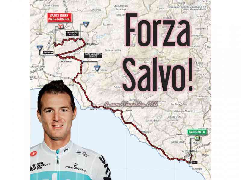 Immagine articolo: Giro d'Italia, Menfi aspetta il “suo“ campione. Salvatore Puccio passerà tra le 15e18 e le 15e29