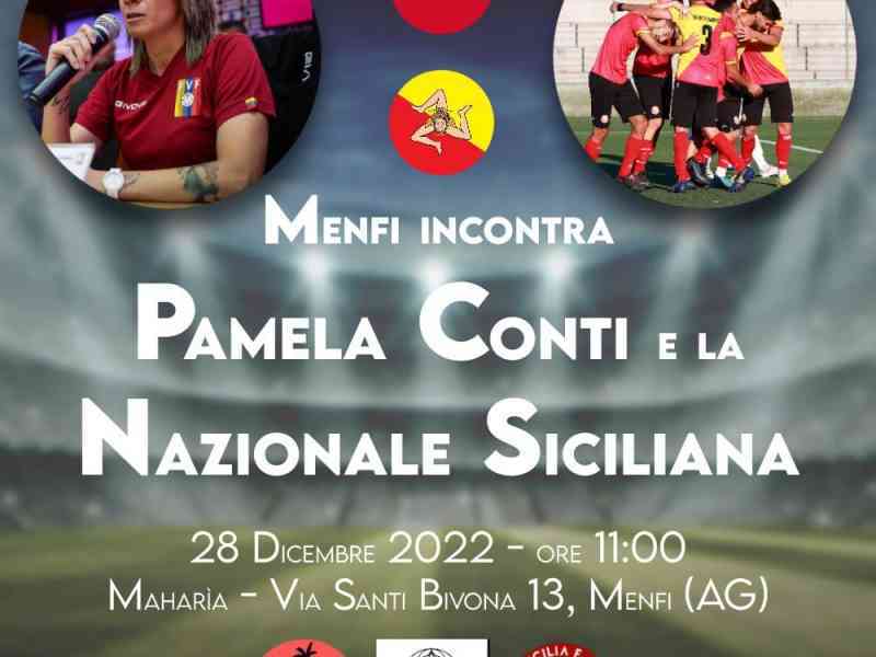 Immagine articolo: L’allenatrice palermitana del Venezuela calcio femminile a Menfi per un evento al Maharia