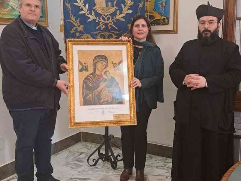 Immagine articolo: Donata alla città di Menfi l'immagine sacra della Madonna del Perpetuo Soccorso in ricordo della liberazione dal colera del 1867.