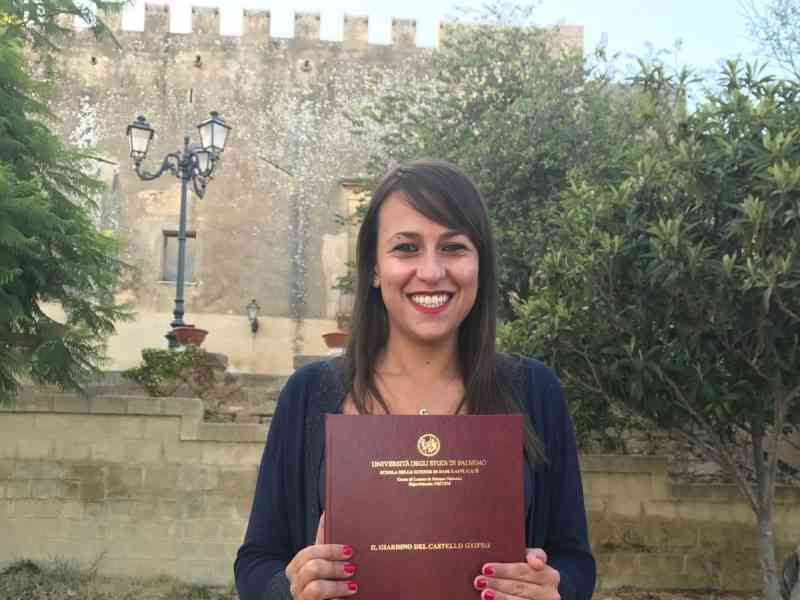 Immagine articolo: “La mia tesi sul giardino del Castello Grifeo e le sue grandi potenzialità“. Studio della partannese Claudia Rizzuto.