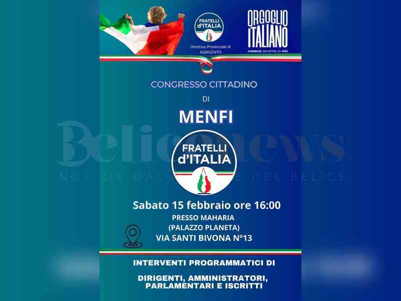 Immagine articolo: Menfi. Sabato, congresso cittadino di Fratelli d’Italia