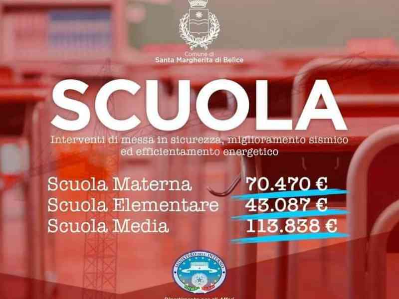 Immagine articolo: Santa Margherita, finanziamenti in arrivi per la progettazione della sicurezza scolastica della materna, elementare e media