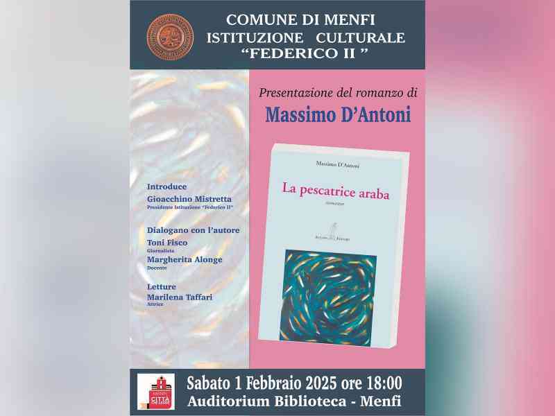 Immagine articolo: Menfi. Sabato 1 febbraio si presenta il romanzo del giornalista Massimo D’Antoni