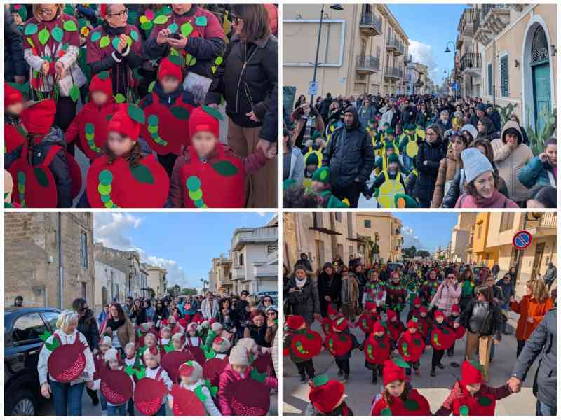 Immagine articolo: Carnevale a Menfi. Centinaia di studenti sfilano in maschera per le vie del centro