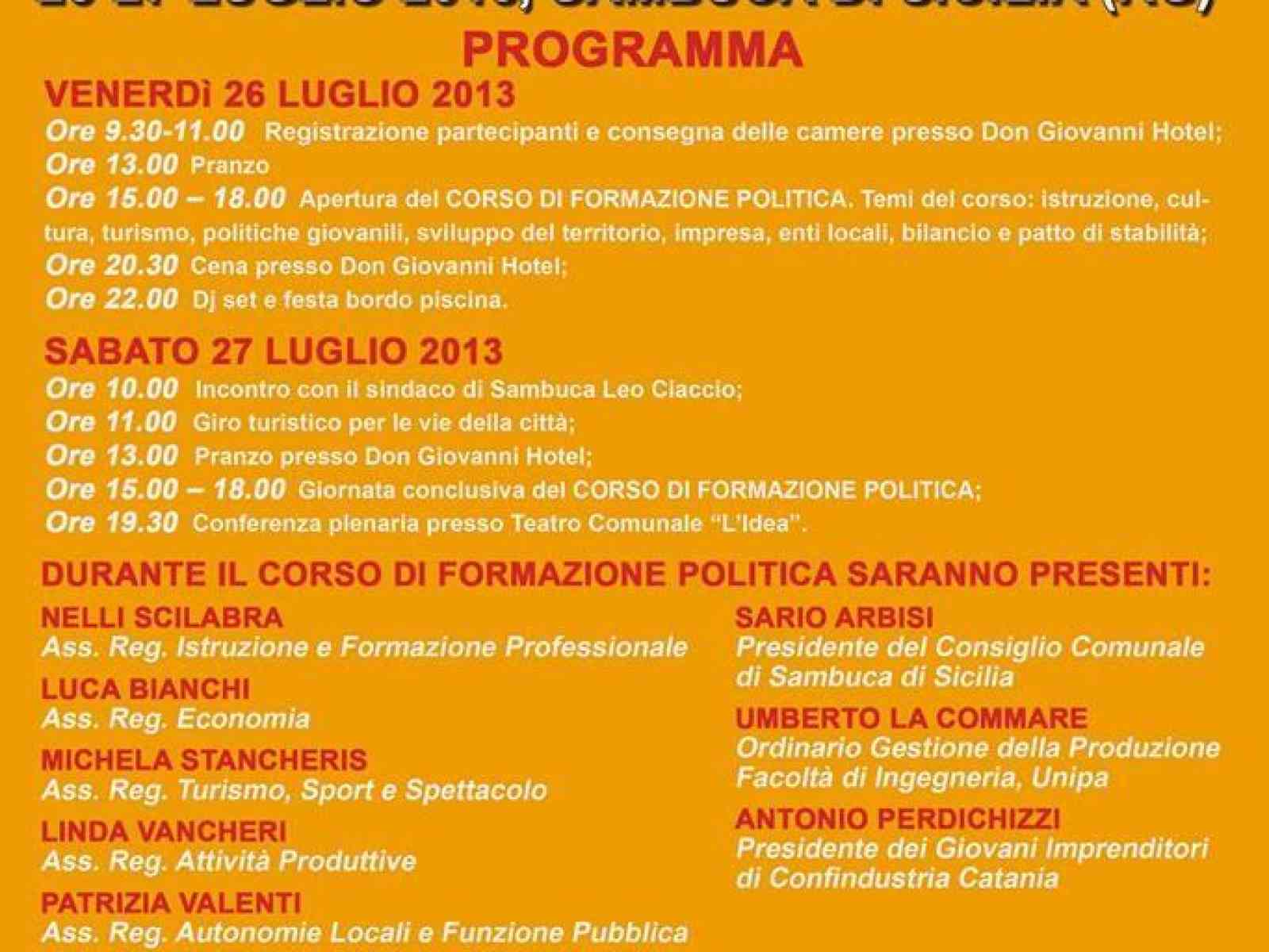 Politica: il centrosinistra siciliano riparte da Sambuca