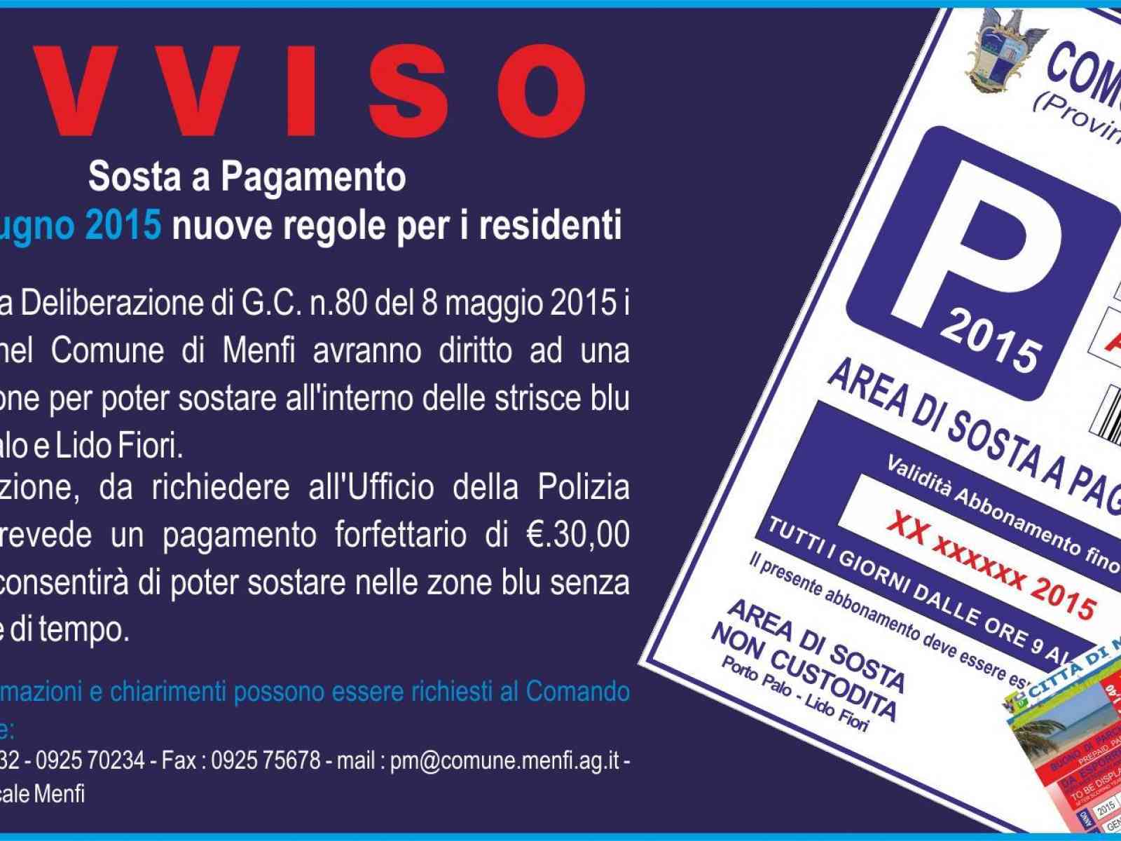 Menfi. Con 30€ i residenti potranno parcheggiare sulle strisce blu al mare per un mese