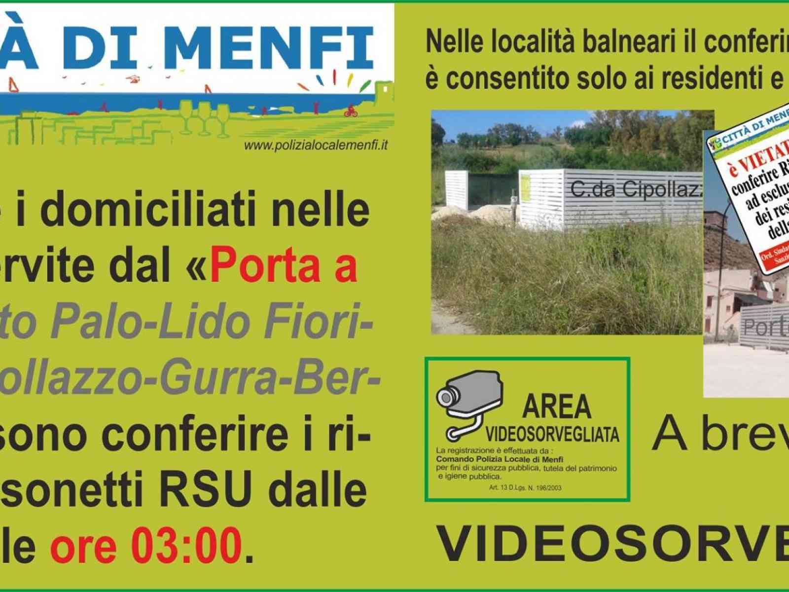 Menfi. Presto le telecamere nelle aree di conferimento rifiuti delle località balneari