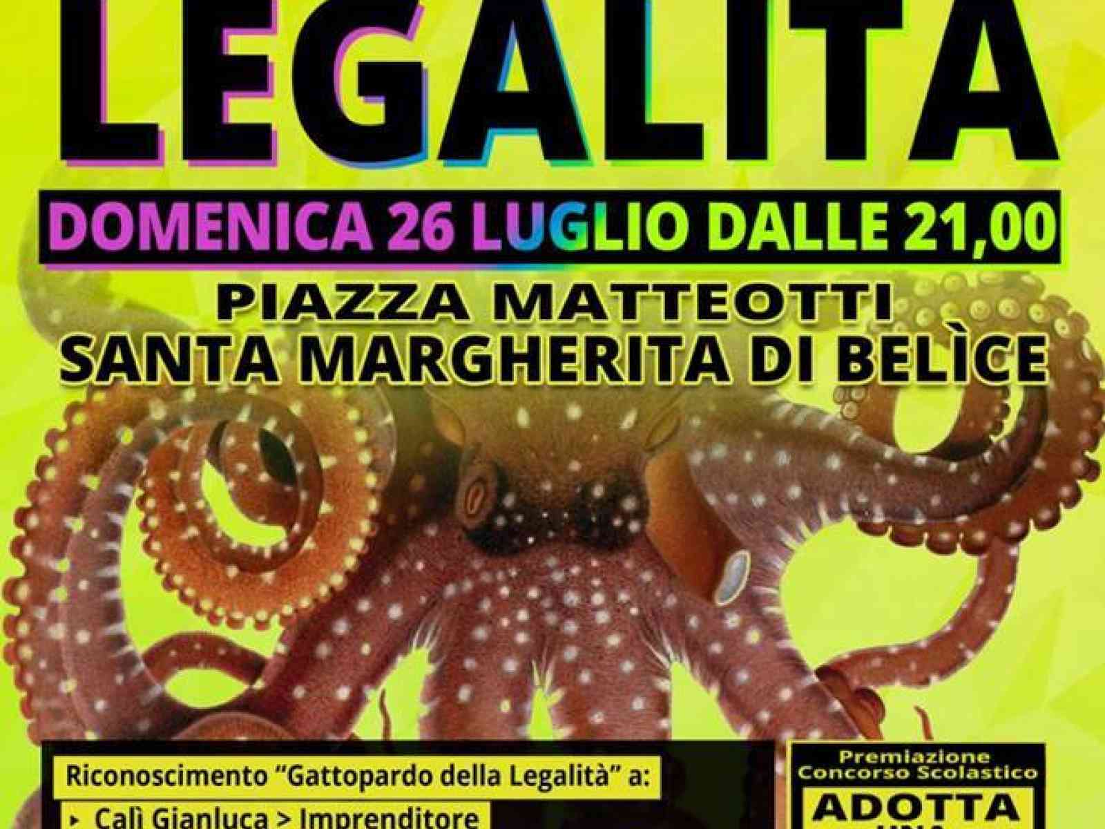 S. Margherita. La 5a edizione de “L'Alba della Legalità“ il 26 luglio