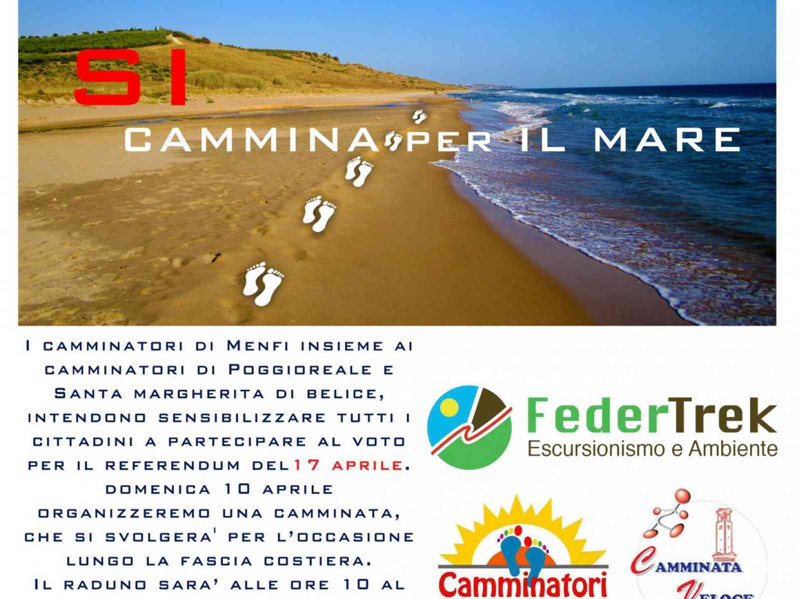 Domenica prossima una passeggiata per il “SI“. I camminatori si incontrano a Porto Palo