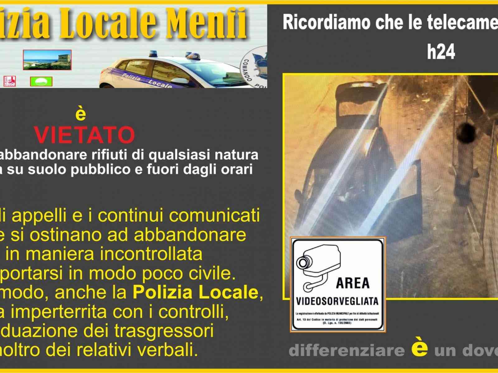 Menfi. Guerra ai “furbetti della munnizza“, la polizia municipale ne becca altri