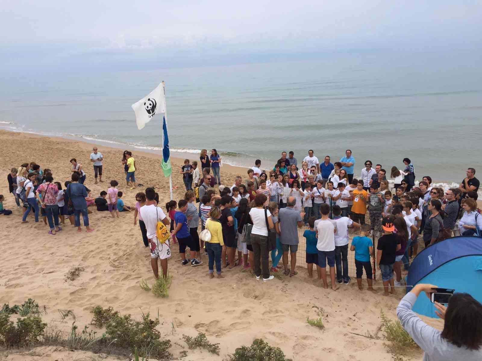 Menfi. Le scolaresche in spiaggia, “ospiti“ delle tartarughe Caretta Caretta
