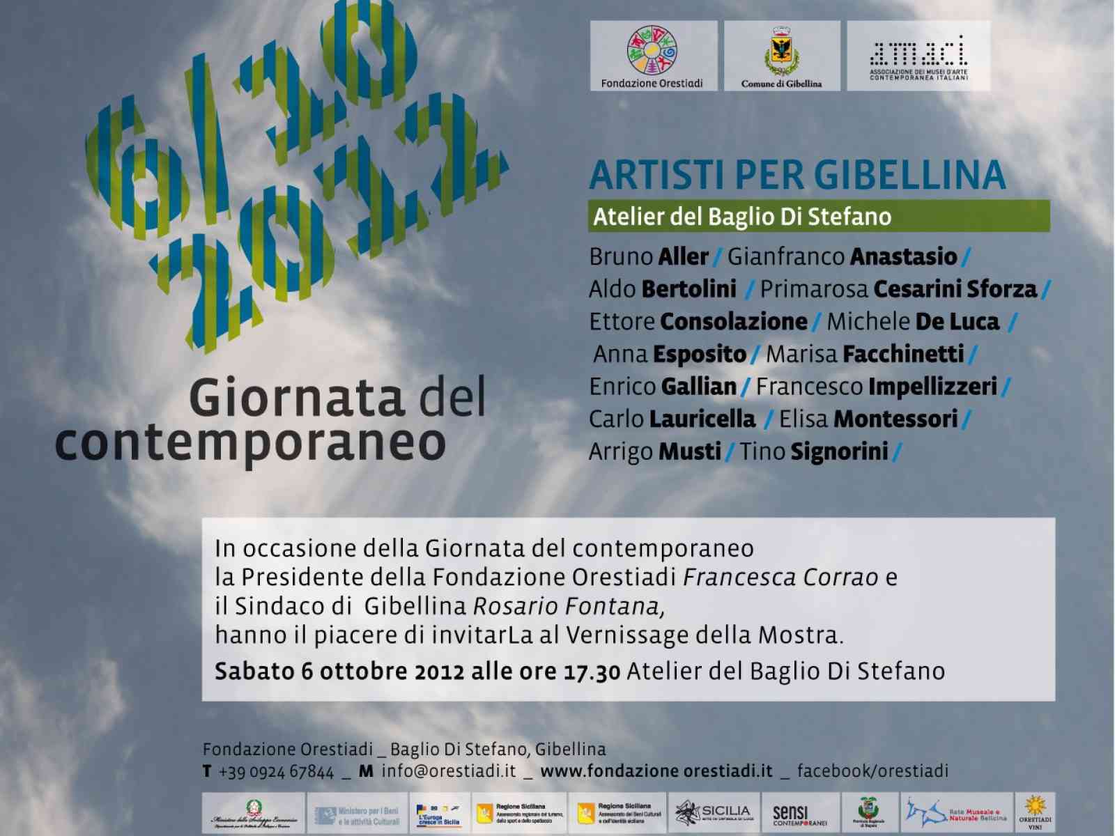 Alle 17:30, per l'ottava giornata del contemporaneo, molti artisti presenti a Gibellina