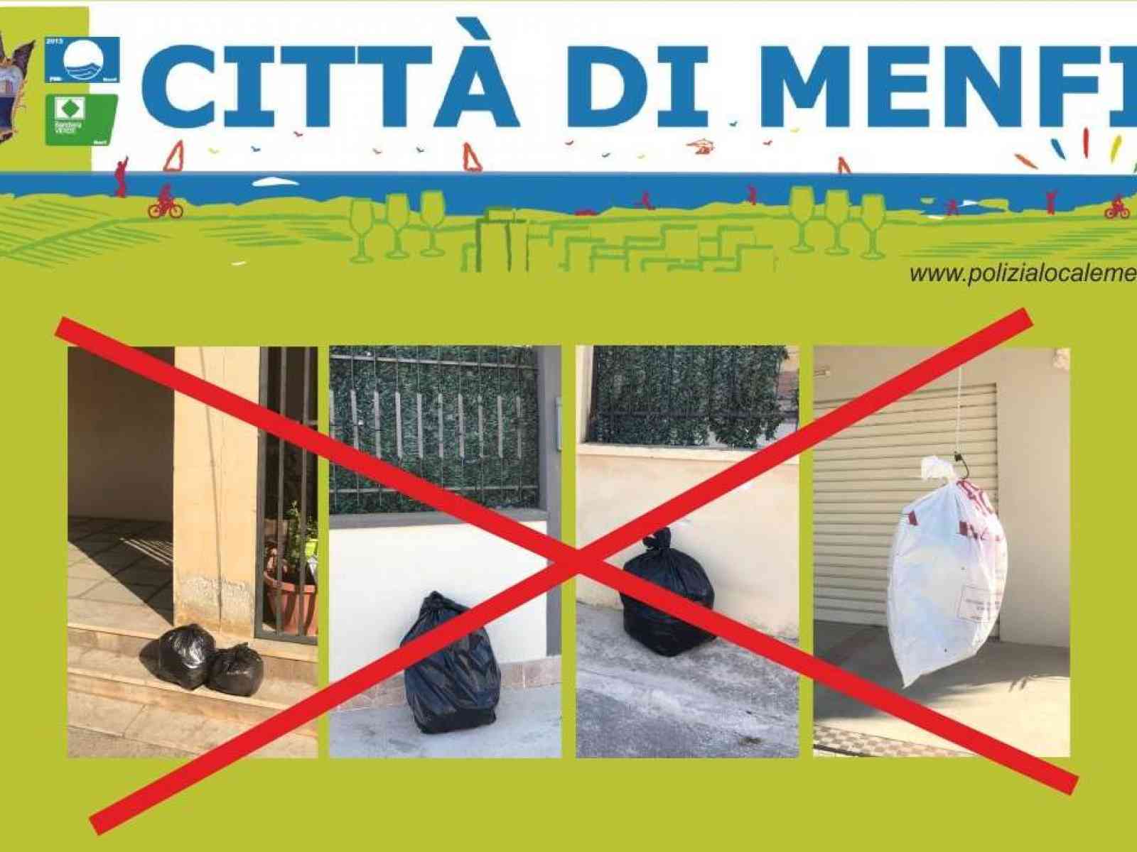 Menfi. Oltre 40 Multe per chi ha conferito i rifiuti nei sacchi neri