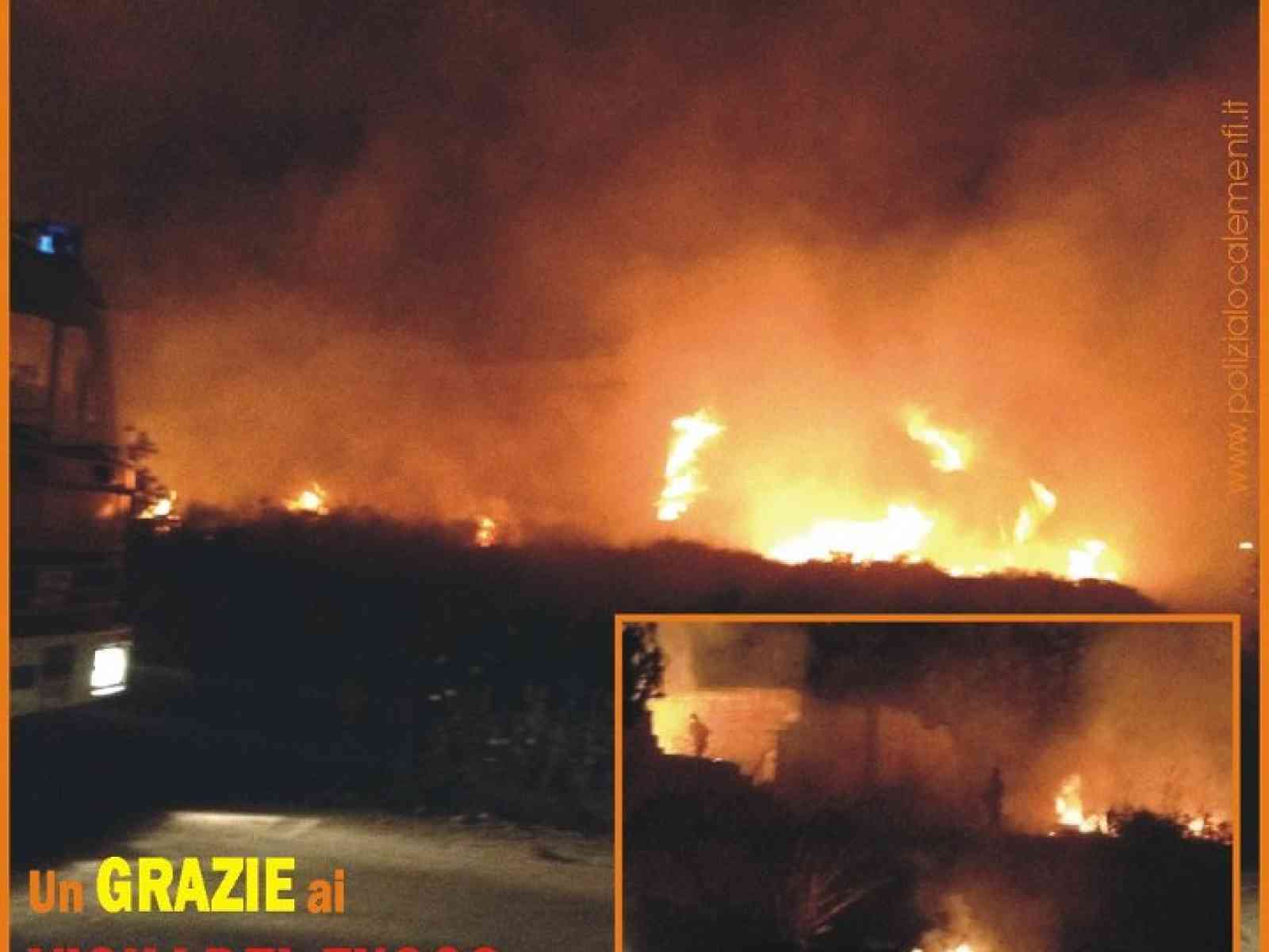 Menfi. Incendio in Via G. Volpe, a fuoco la zona delle vecchie baracche