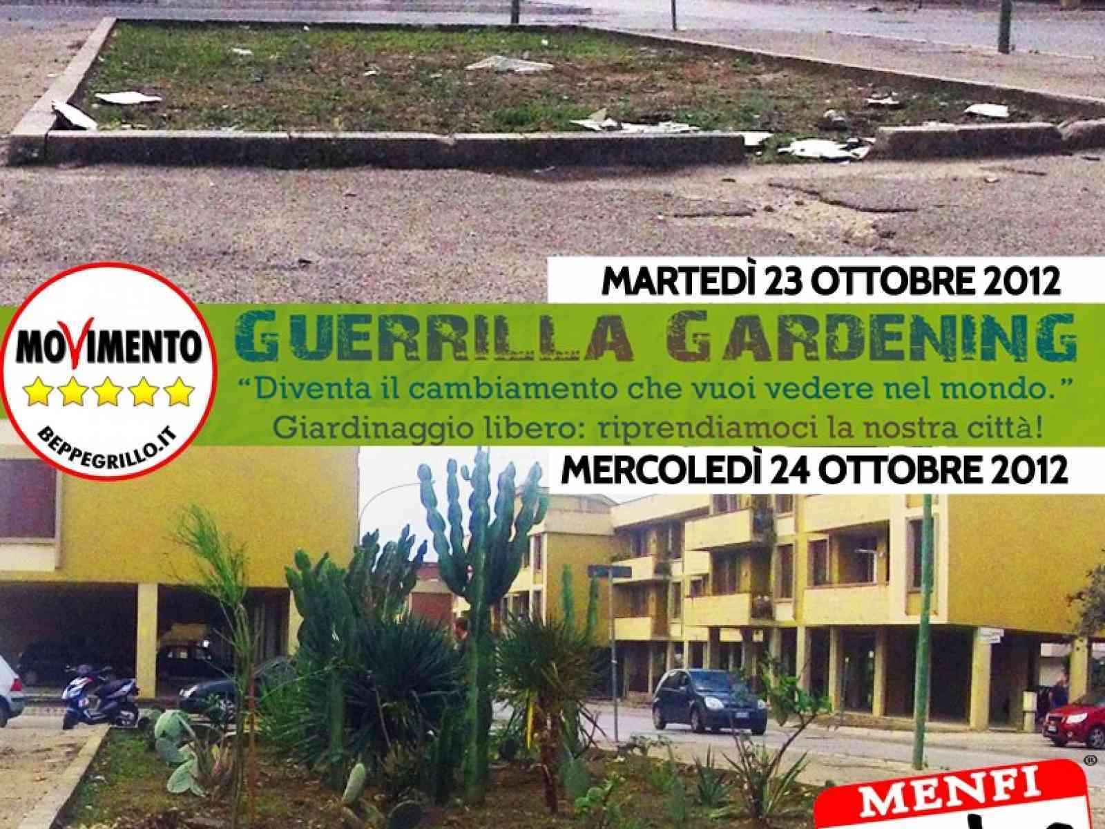 Nuovo “attacco di Guerrilla gardening“ a Menfi in Corso Bilello