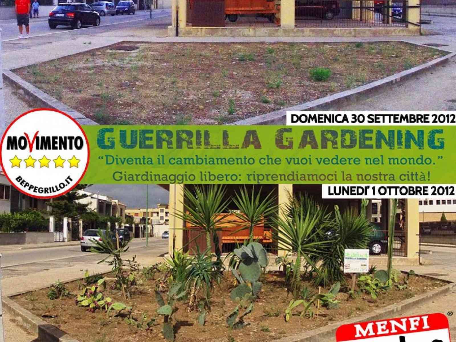 Il Movimento 5 Stelle di Menfi abbellisce le aiuole abbandonate