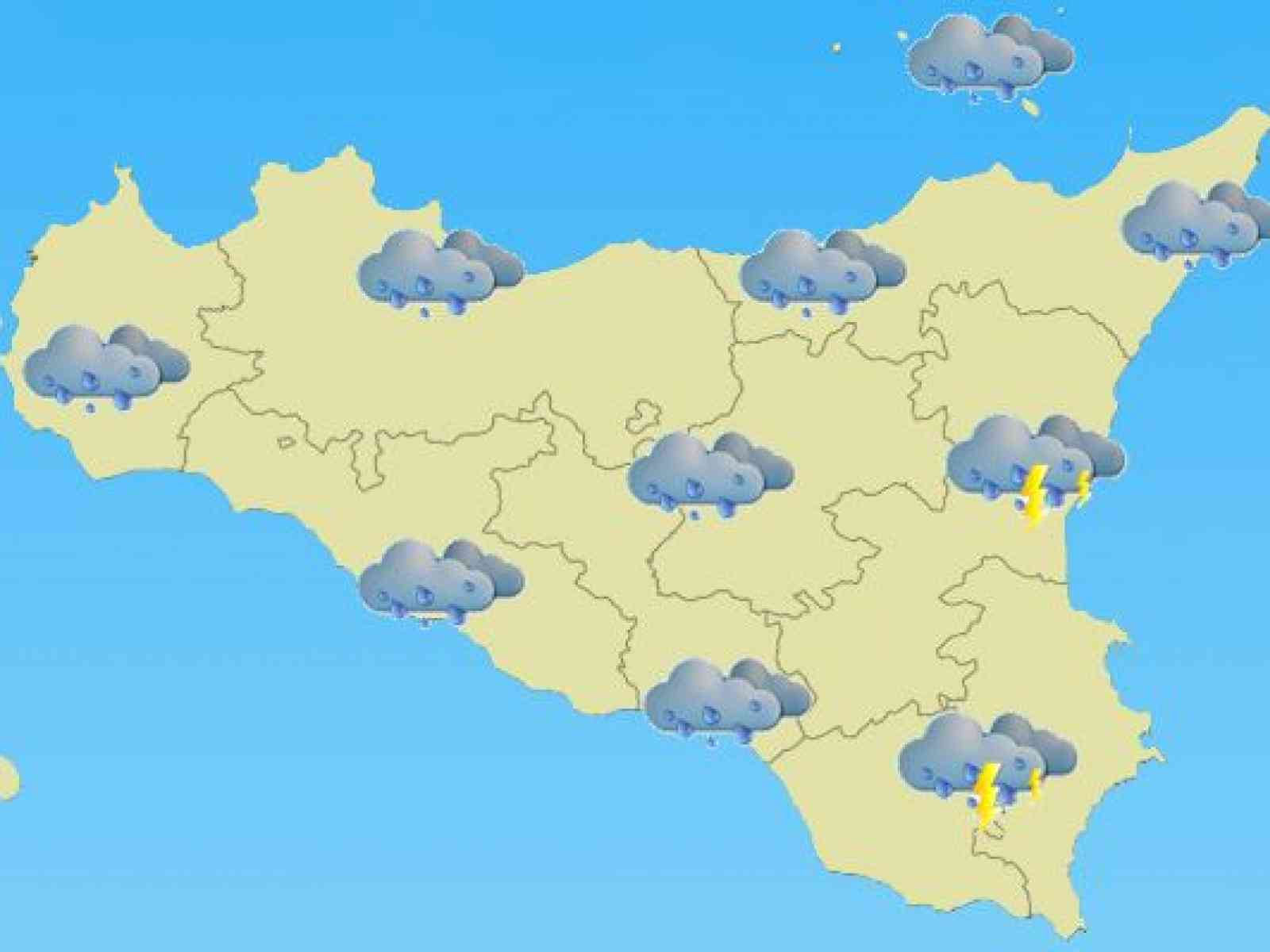 La Protezione Civile dirama un allerta meteo