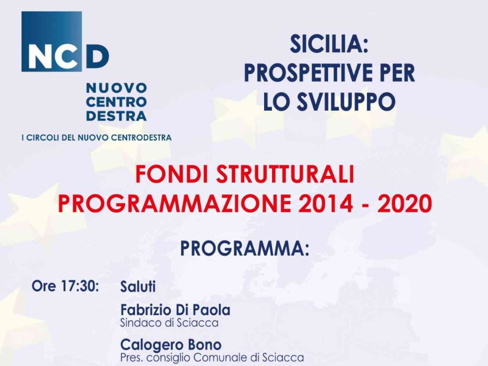 Prospettive per il Futuro. NCD organizza convegno sui fondi strutturali