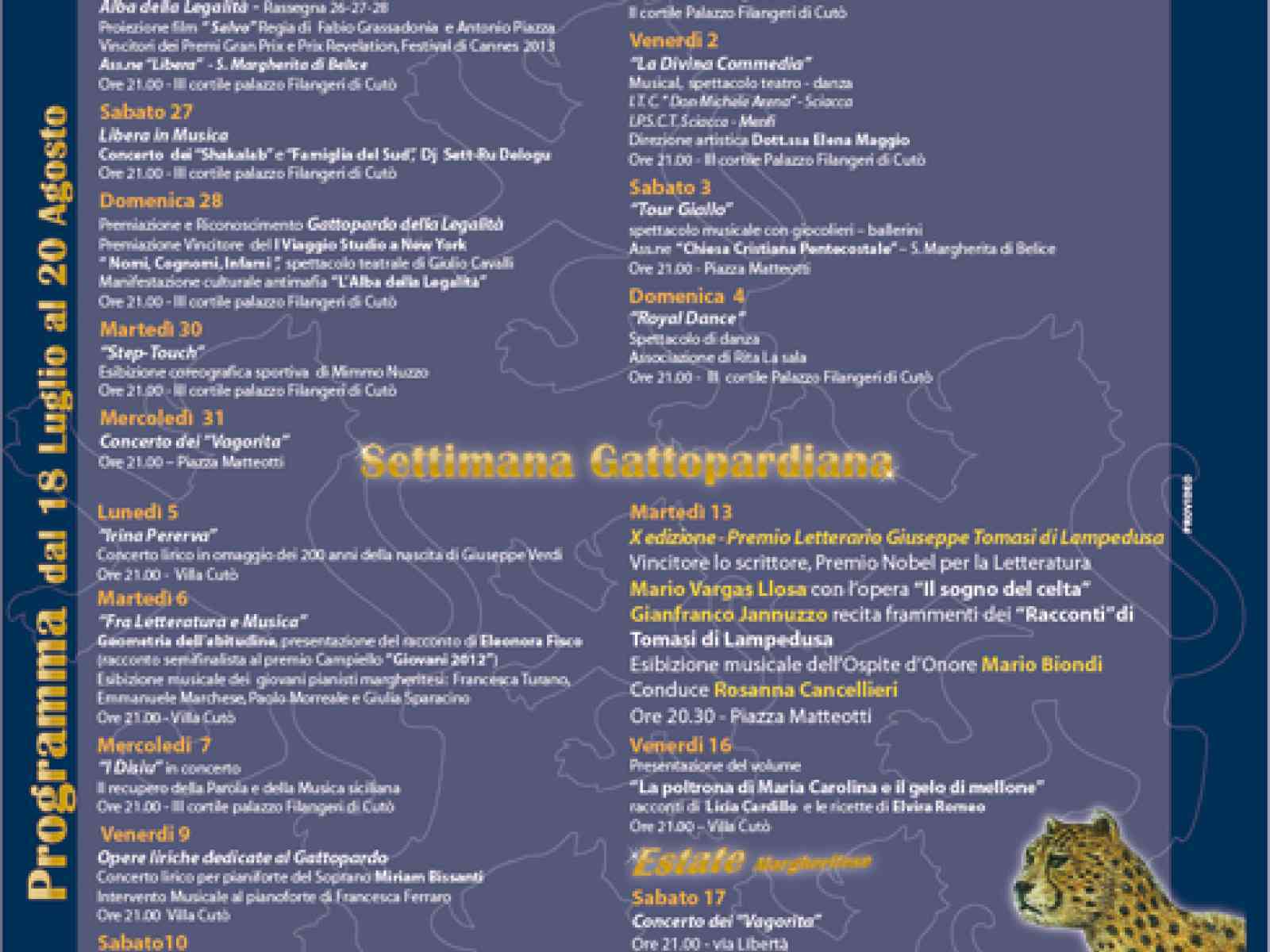 Estate Margheritese. Mario Biondi il 13 agosto per Premio Tomasi. Scarica il programma