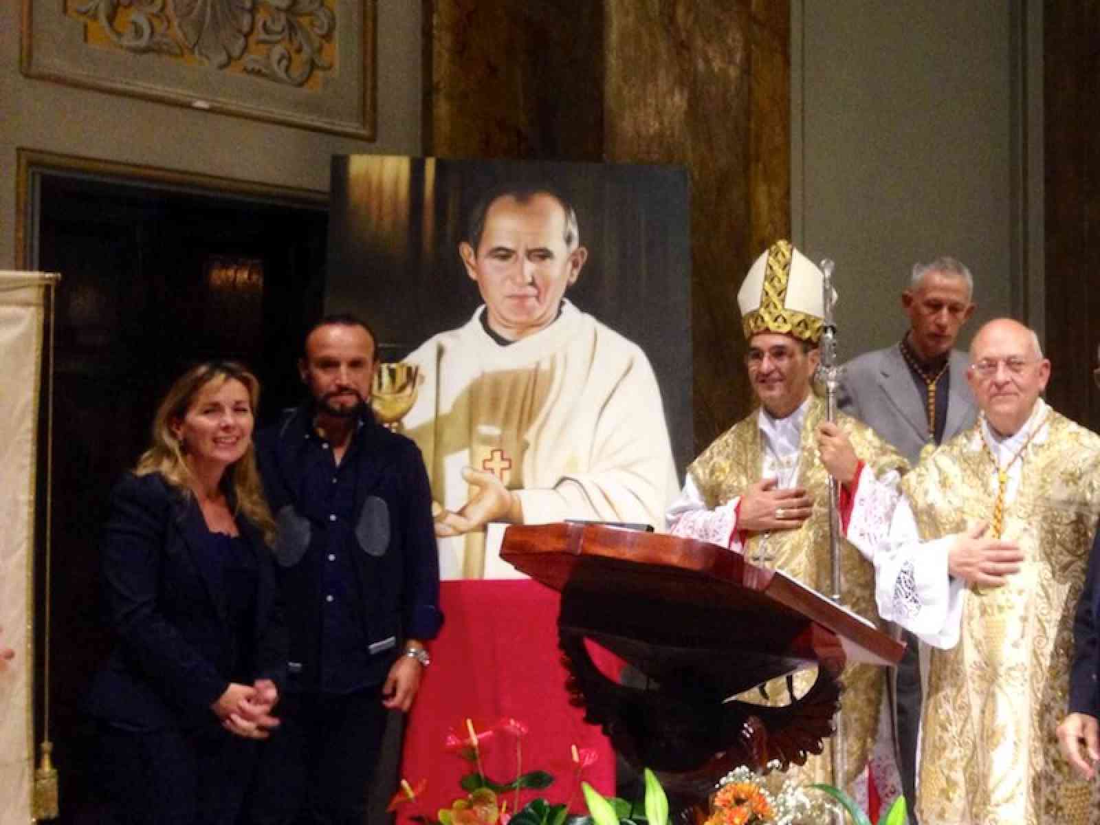 “Il Beato Puglisi“, dell’artista sambucese Pippo Vaccaro, collocato in una Chiesa di Roma