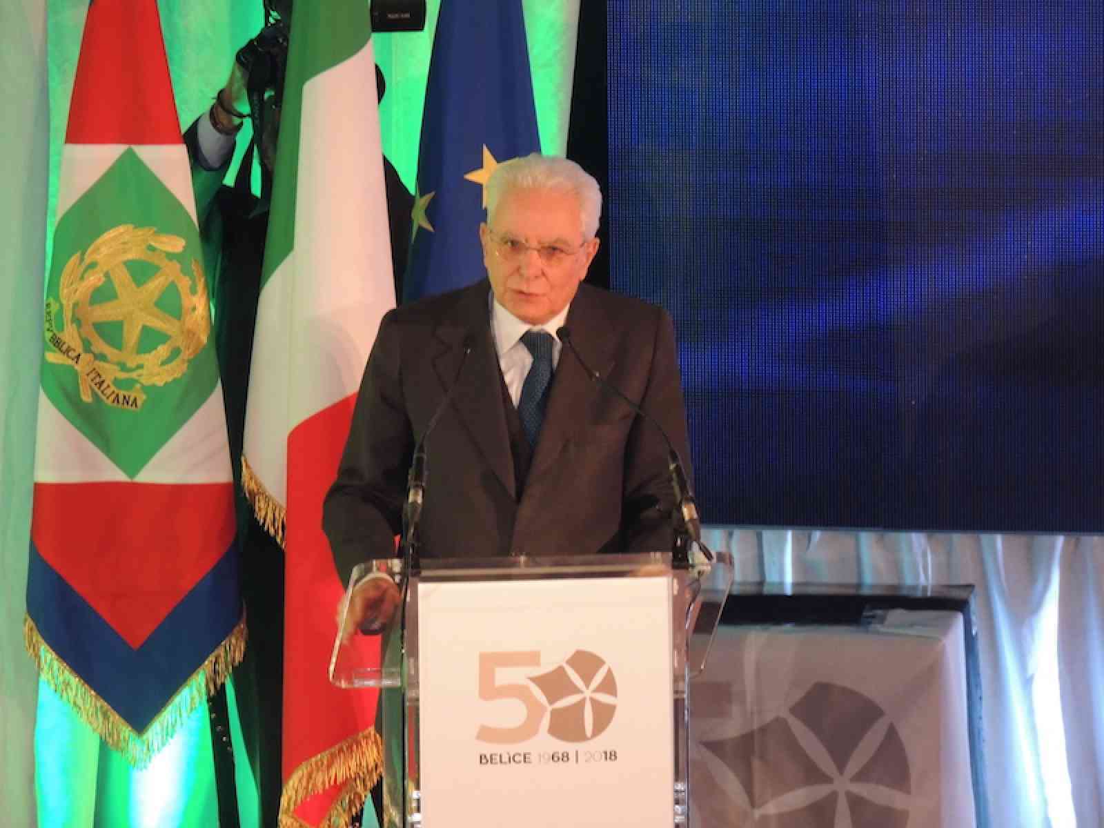 Mattarella nel Belìce: “La comunità, in mezzo secolo, ha mostrato la forza di reagire“