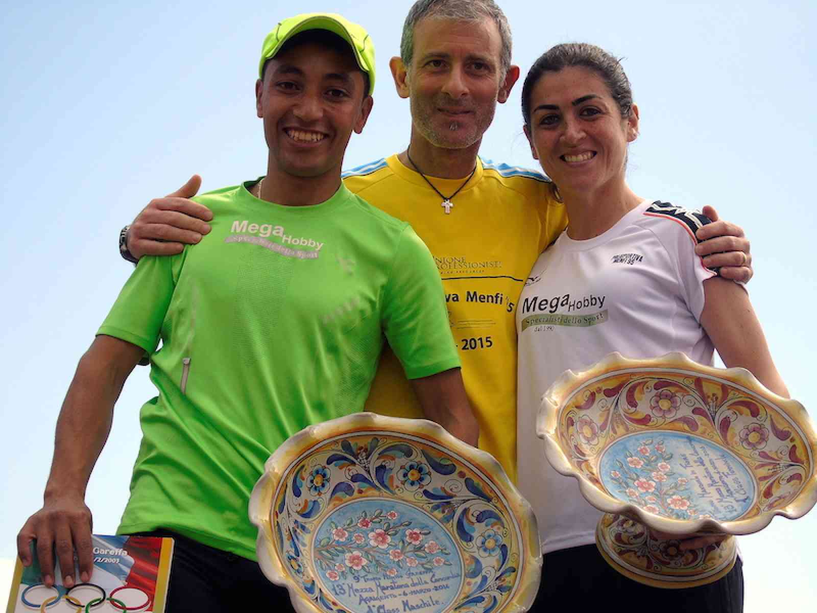 Idrissi e Di Carlo (pol. Menfi 95) protagonisti assoluti della mezza maratona della Concordia