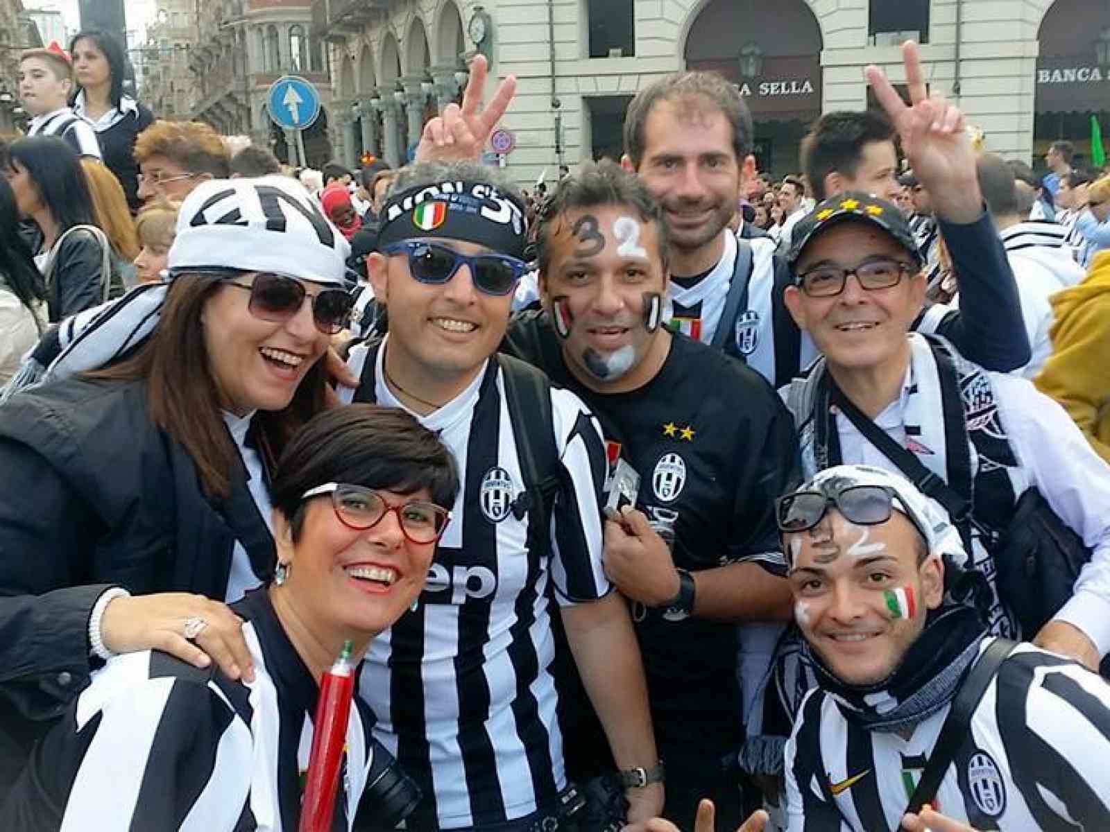 I club Juventini del Trapanese festeggiano lo scudetto della Juve a Torino