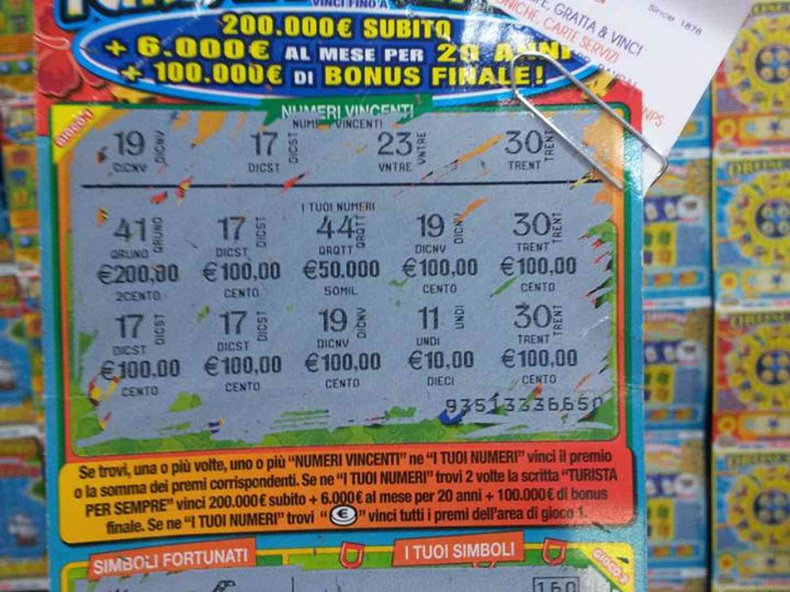 Menfi, vinti mille euro al Gratta & Vinci “Turista per Sempre“