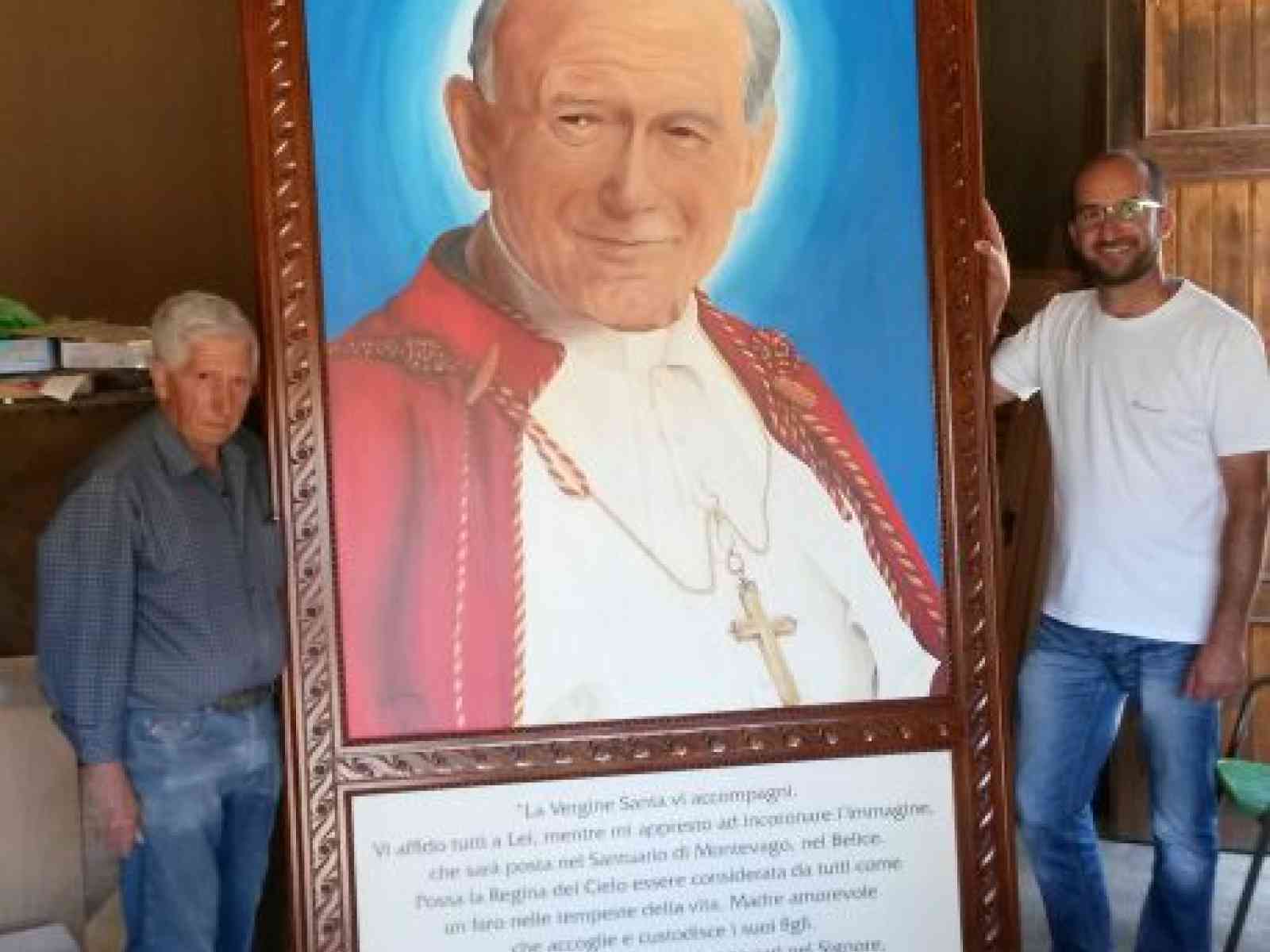 Artisti locali donano alla comunità il quadro di Papa Wojtyla