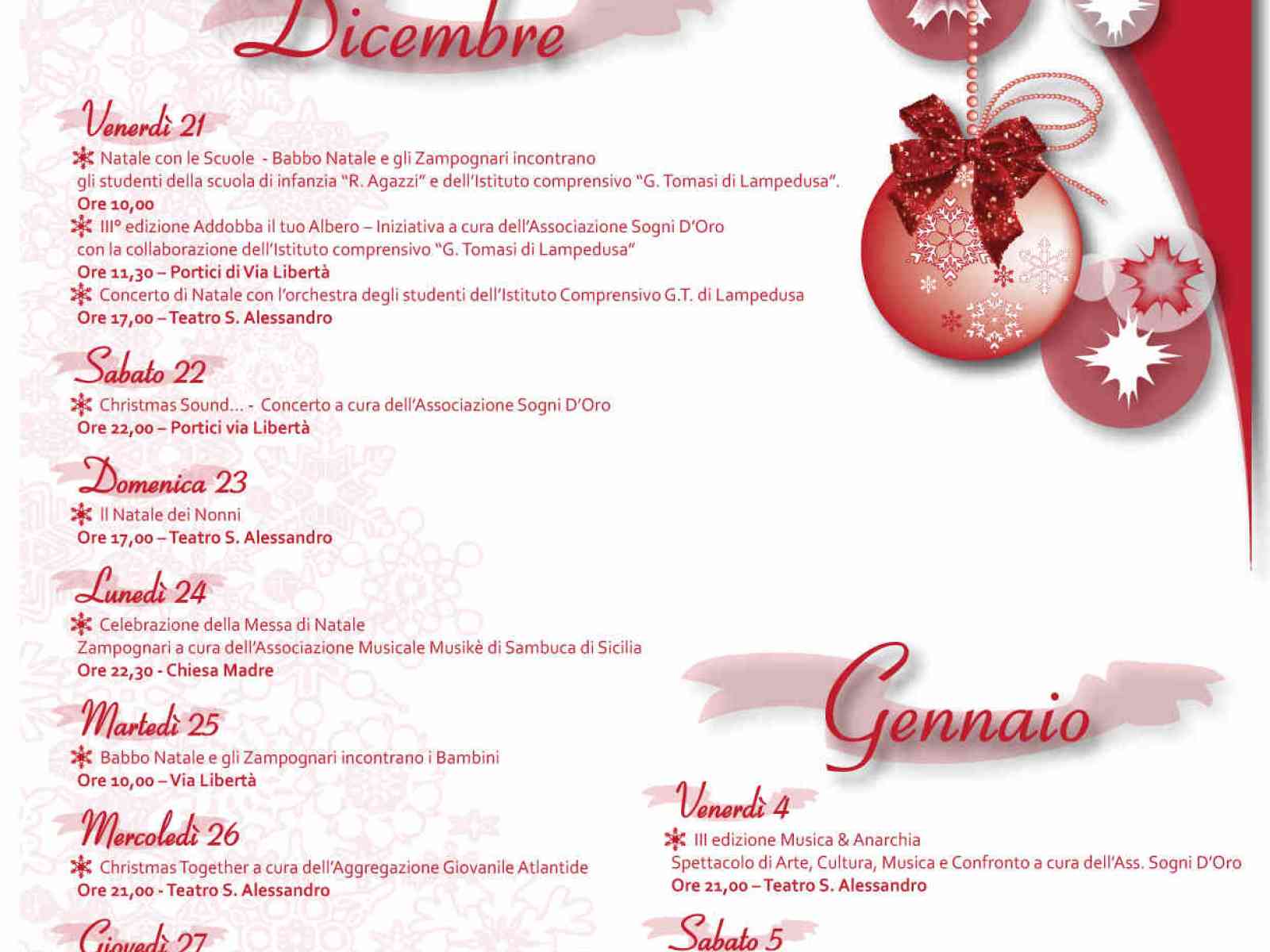 Menu Di Natale Siciliano.Un Natale Ricco Di Eventi Allestito Il Programma Delle Manifestazioni Natalizie Belicenews It