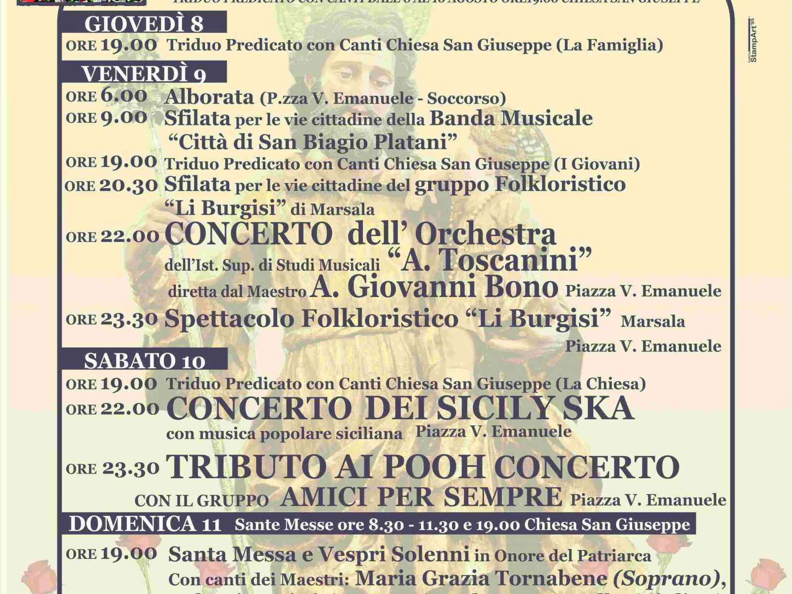 Festa di San Giuseppe a Menfi: il programma della tradizionale festa