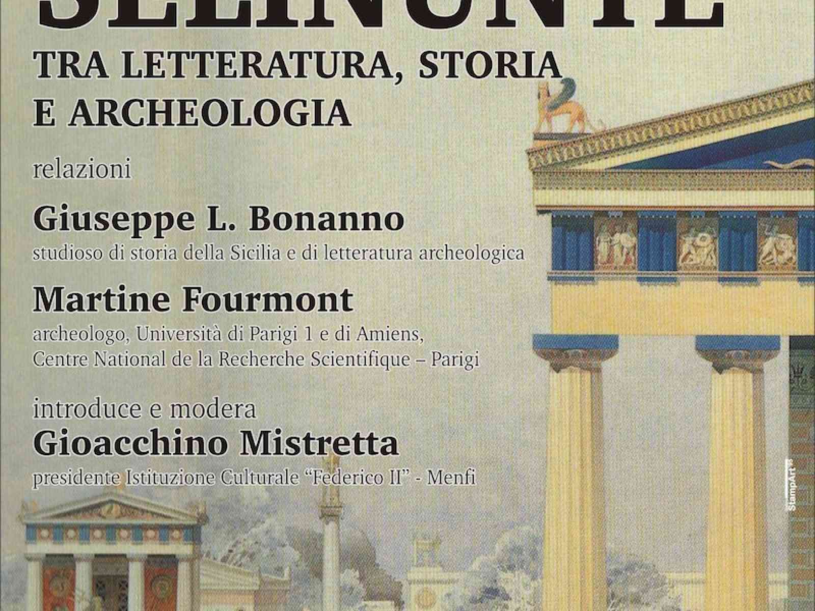 Menfi. Sabato l'incontro culturale “Selinunte fra letteratura, storia ed archeologia“