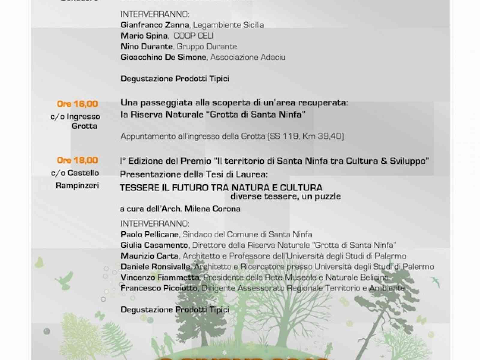 2 giugno all'insegna della scoperta di Santa Ninfa e alcuni dei suoi “tesori“