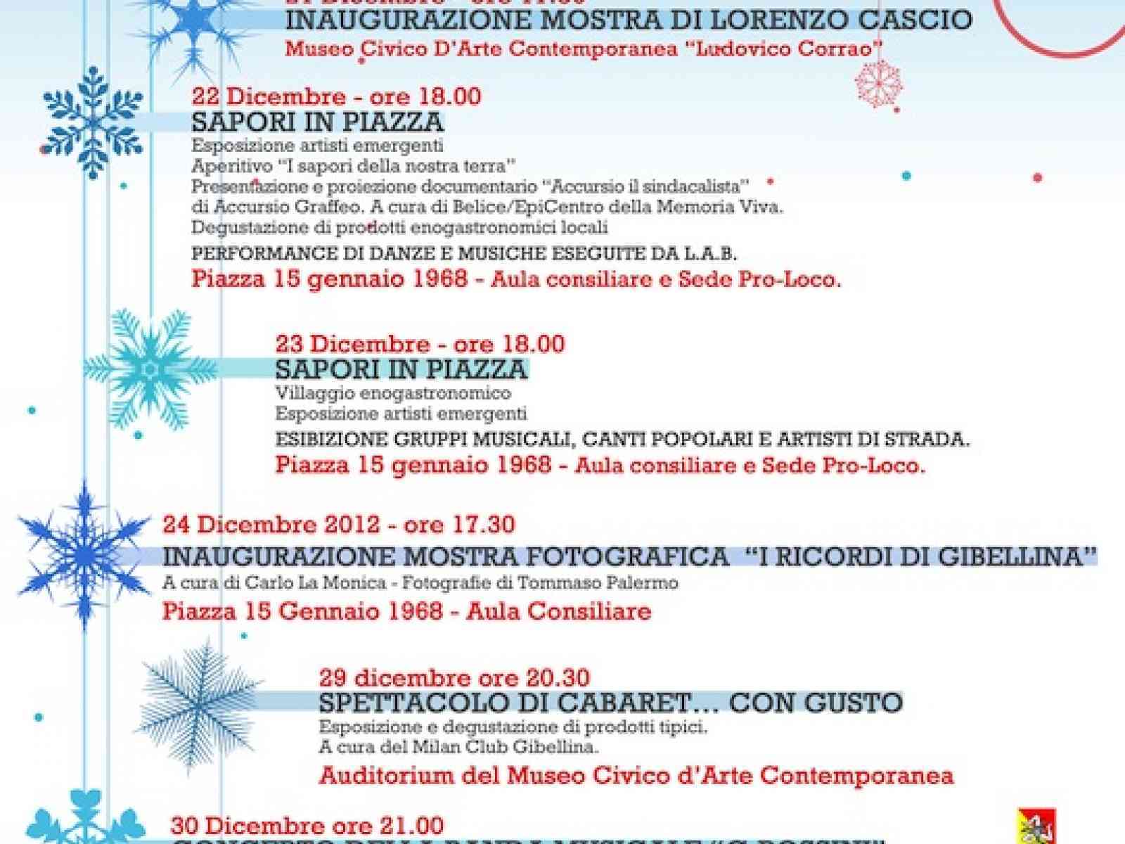 Si apre il sipario sulla manifestazione” Sapori d’Inverno“