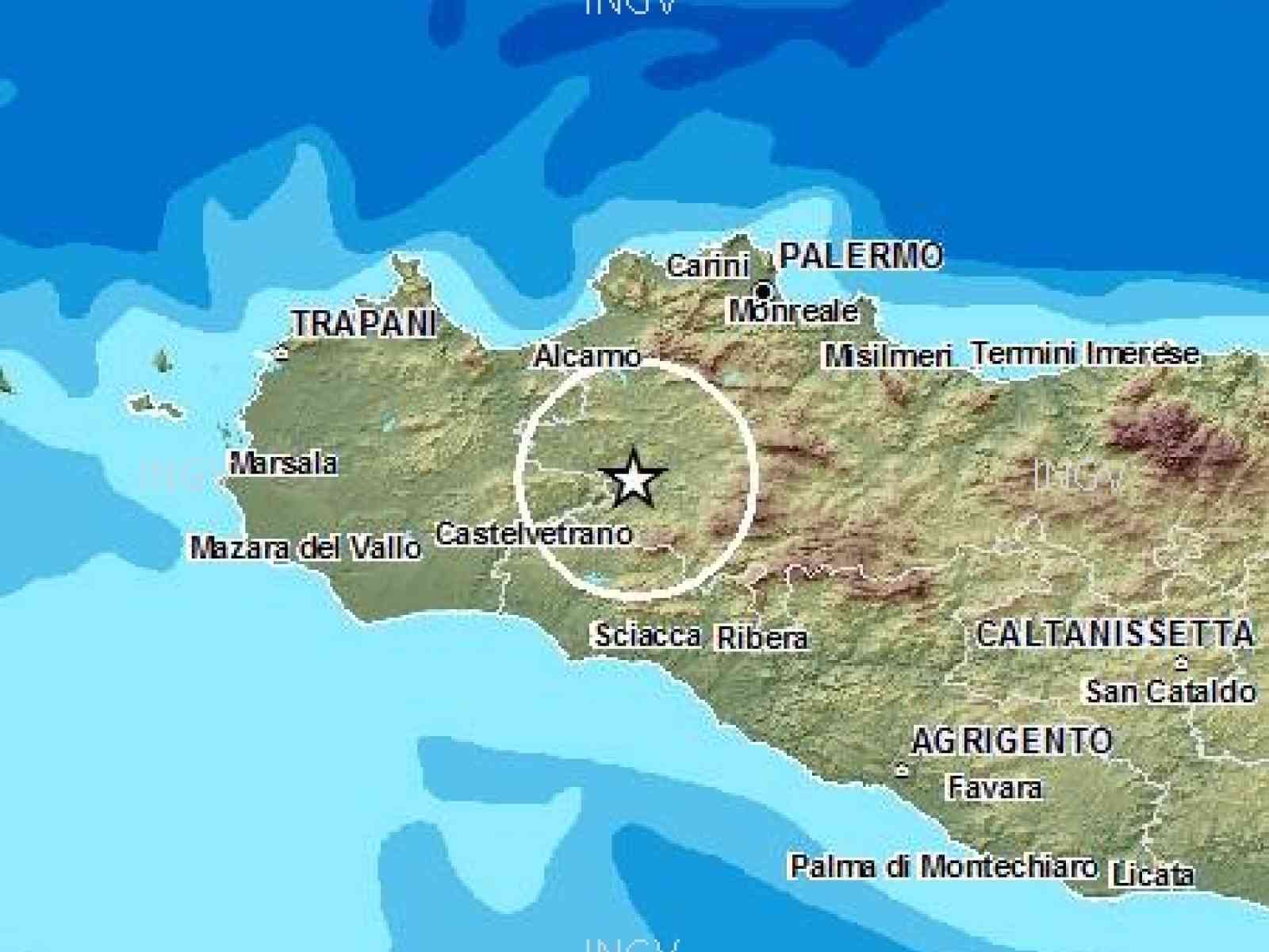 Scossa di terremoto nella Valle del Belìce