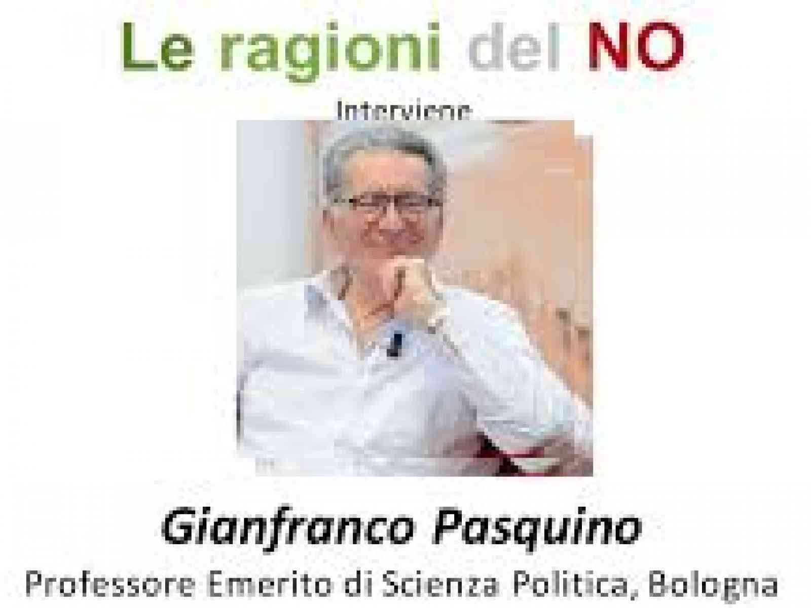 Le ragioni del NO. Il prof. Gianfranco Pasquino a Sciacca il 17 settembre