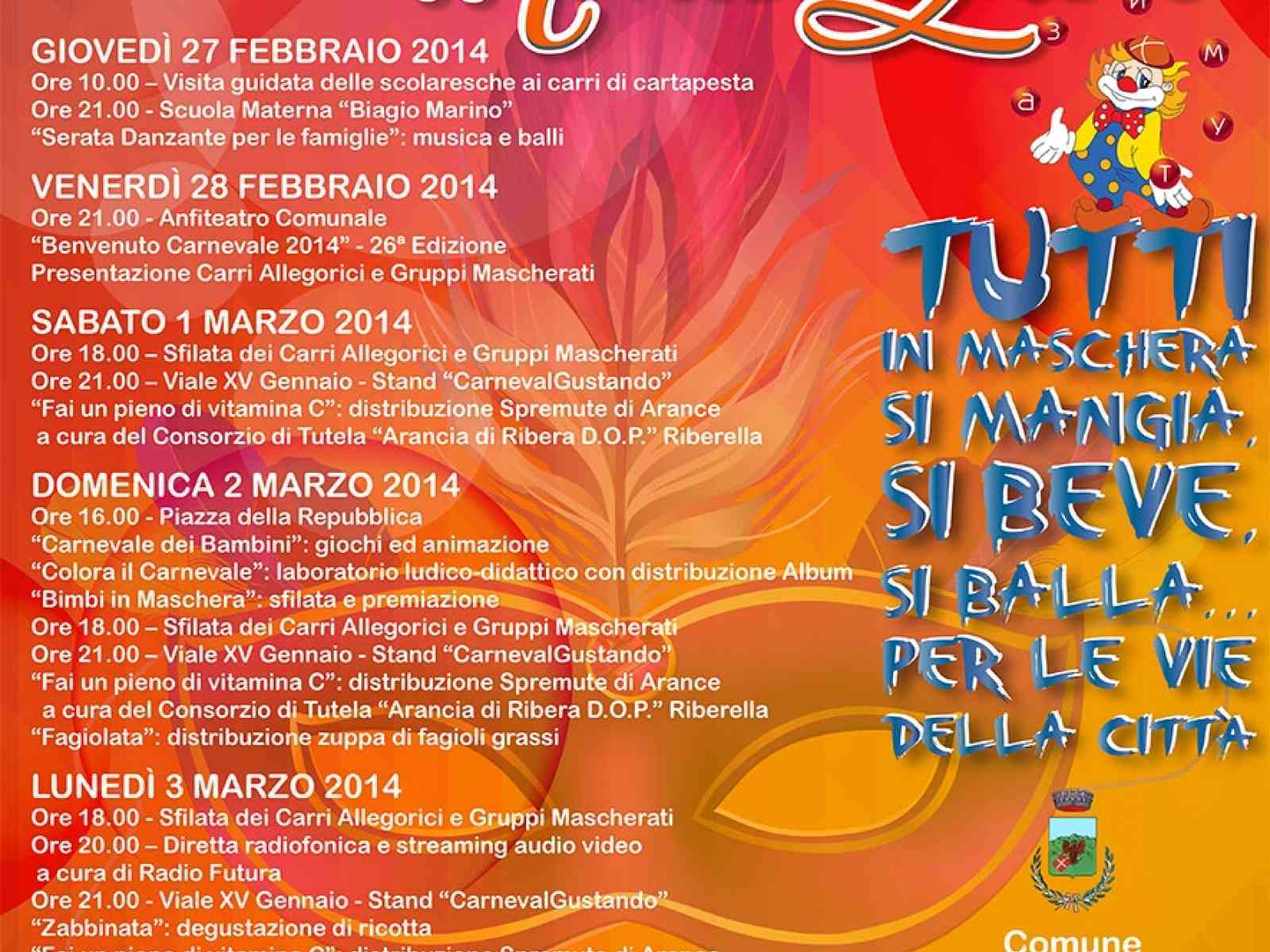 Inizia il Carnevale di Montevago tra carri allegorici, maschere e allegria