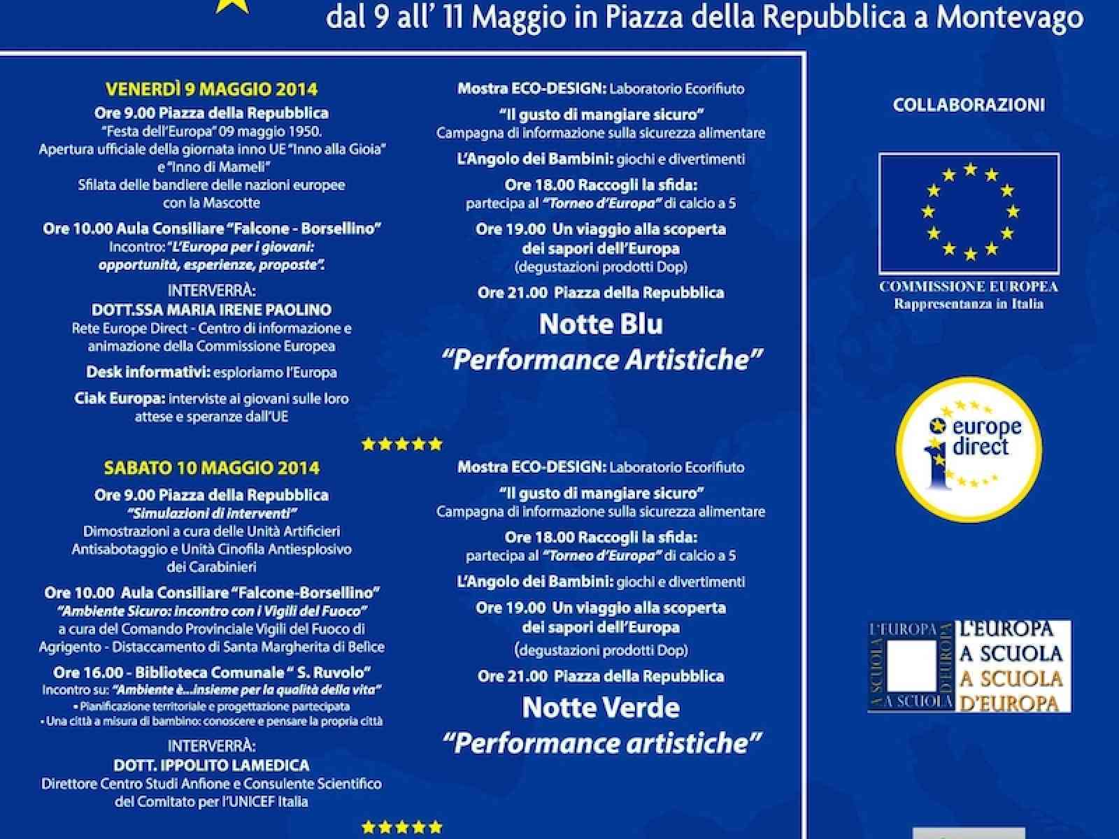 Montevago. Dal 9 all’11 maggio tre giorni per scoprire l’Europa