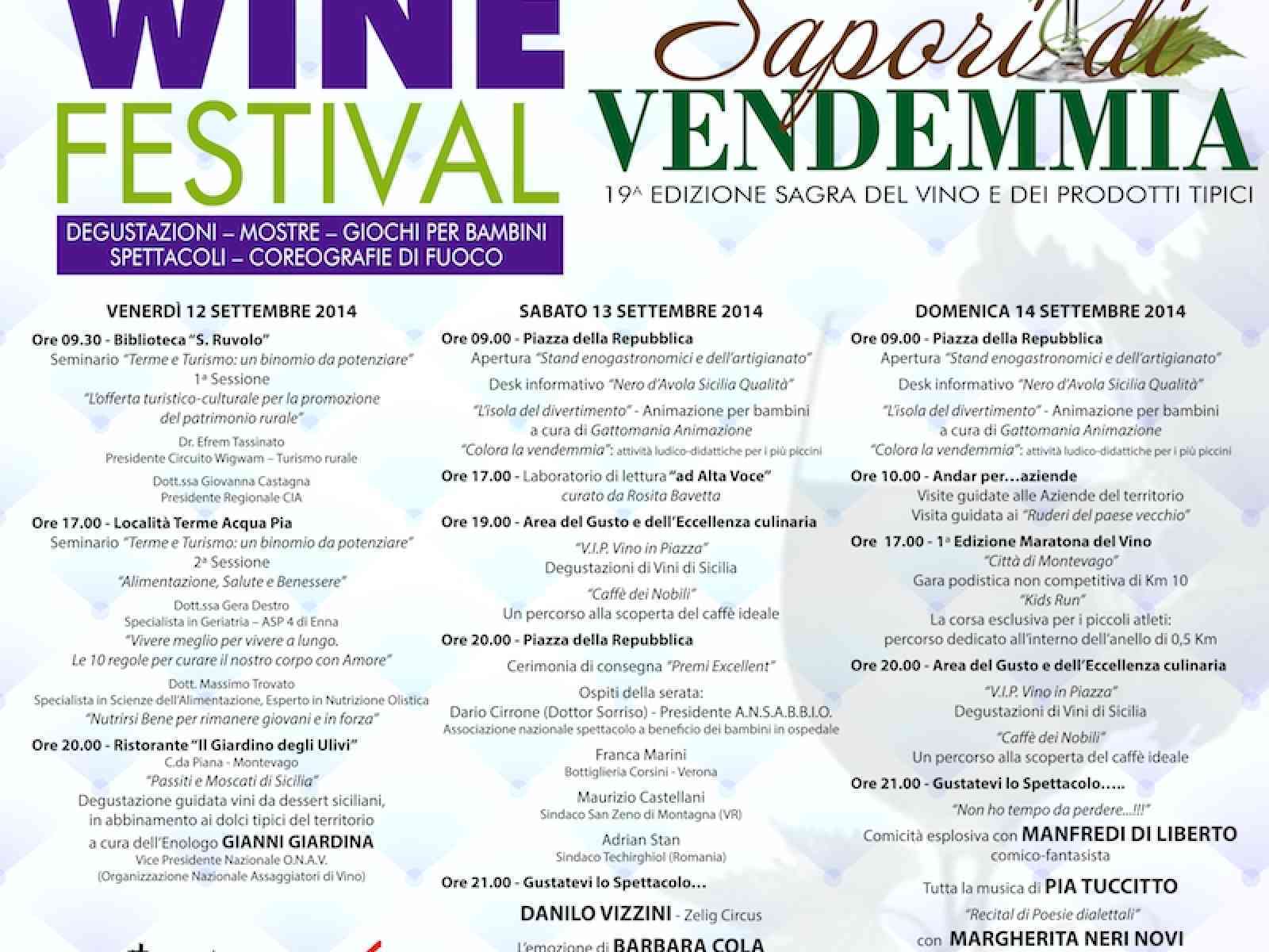 Montevago. Dal 12 al 14 ritorna il Wine Festival