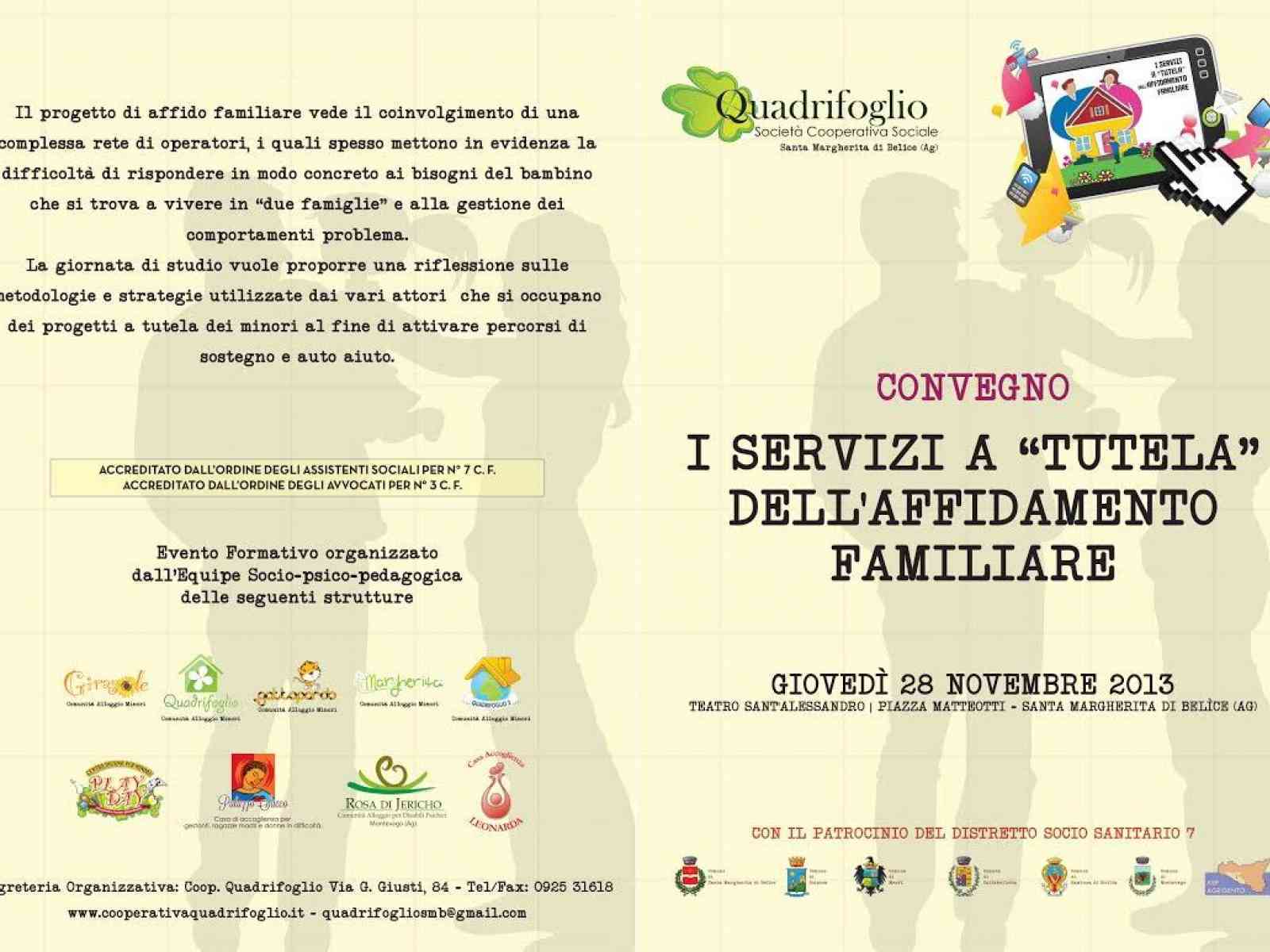 Organizzato per il 28 novembre un convegno sull'affidamento familiare