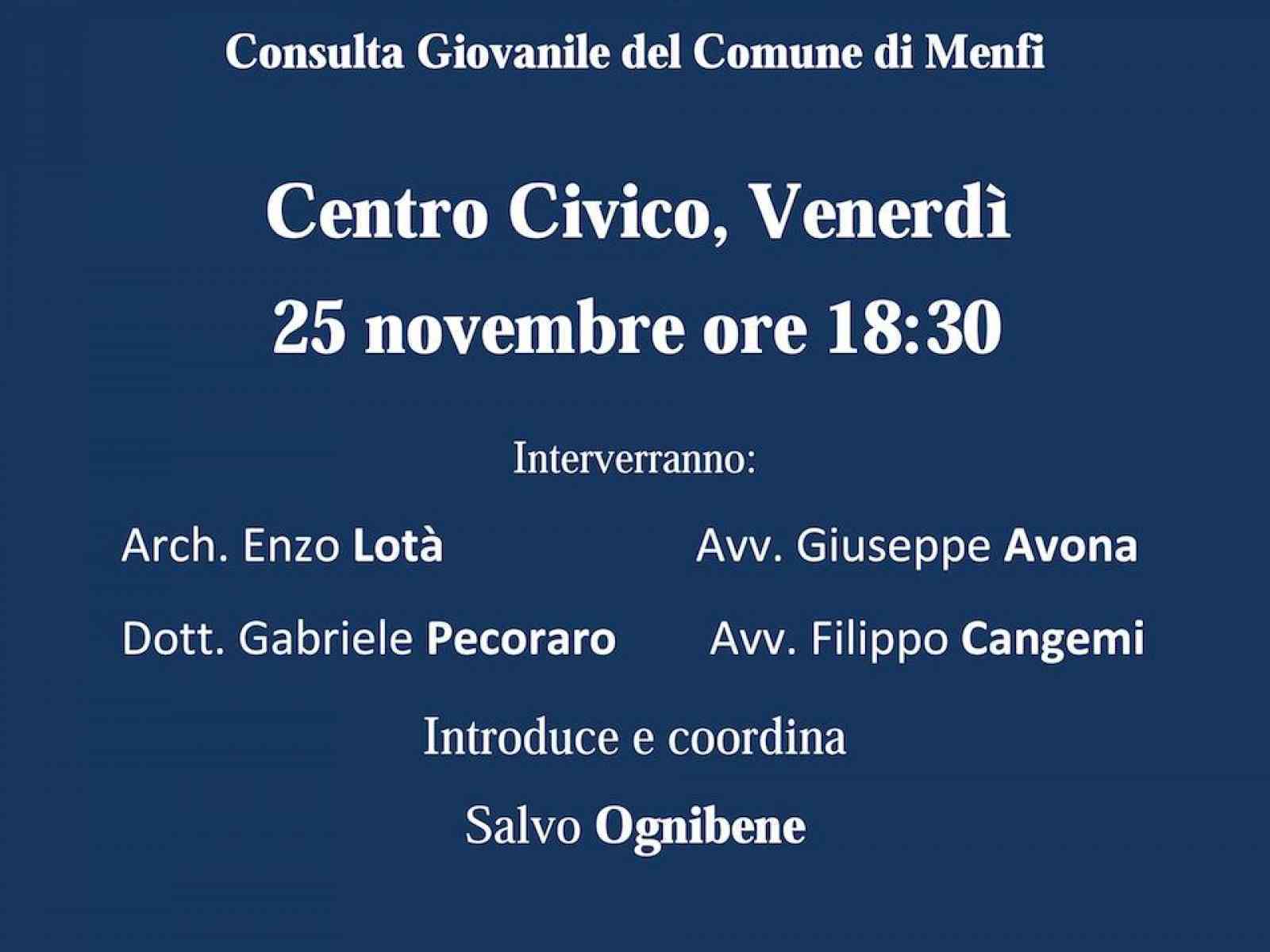 Menfi. Referendum: Sì o no? Venerdì, il dibattito organizzato dalla Consulta Giovanile