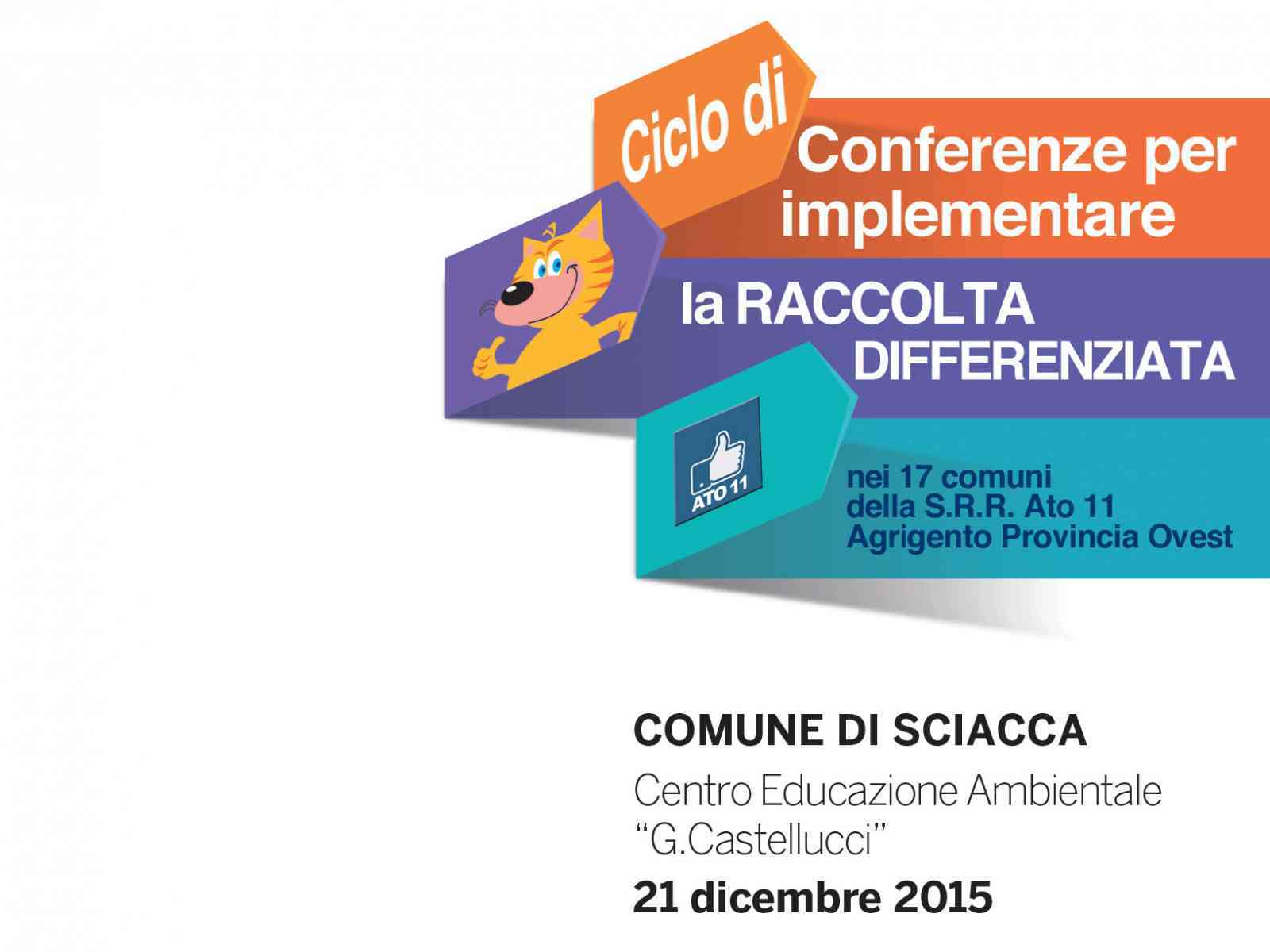 Raccolta differenziata. Alle 17 a Sambuca una conferenza sulle buone pratiche da implementare