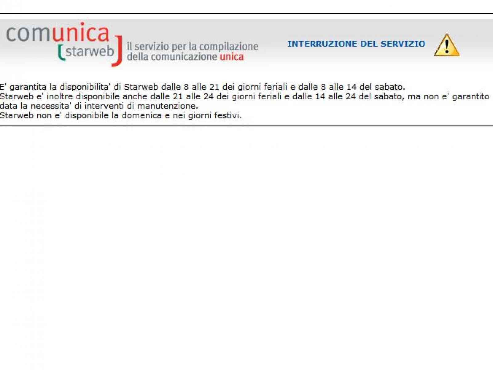 Problemi al portale Starweb: bloccato per la scadenza delle comunicazioni delle PEC