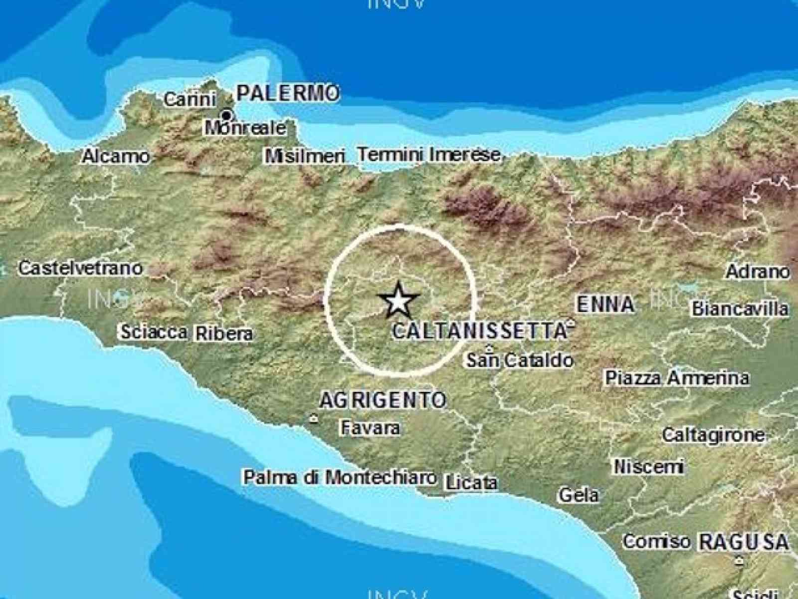 Scossa di Terremoto di magnitudo 3.0 nell'agrigentino