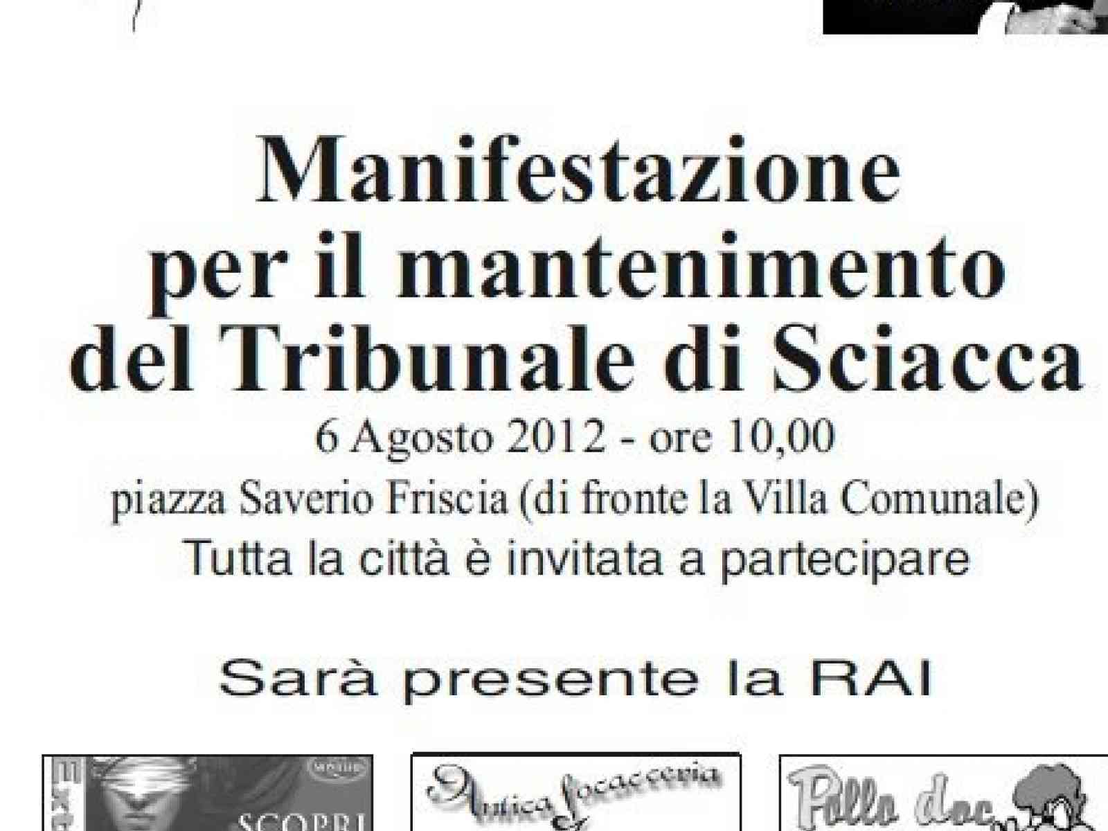 Associazioni e cittadini, domattina nuovamente in Piazza per difendere il Tribunale di Sciacca
