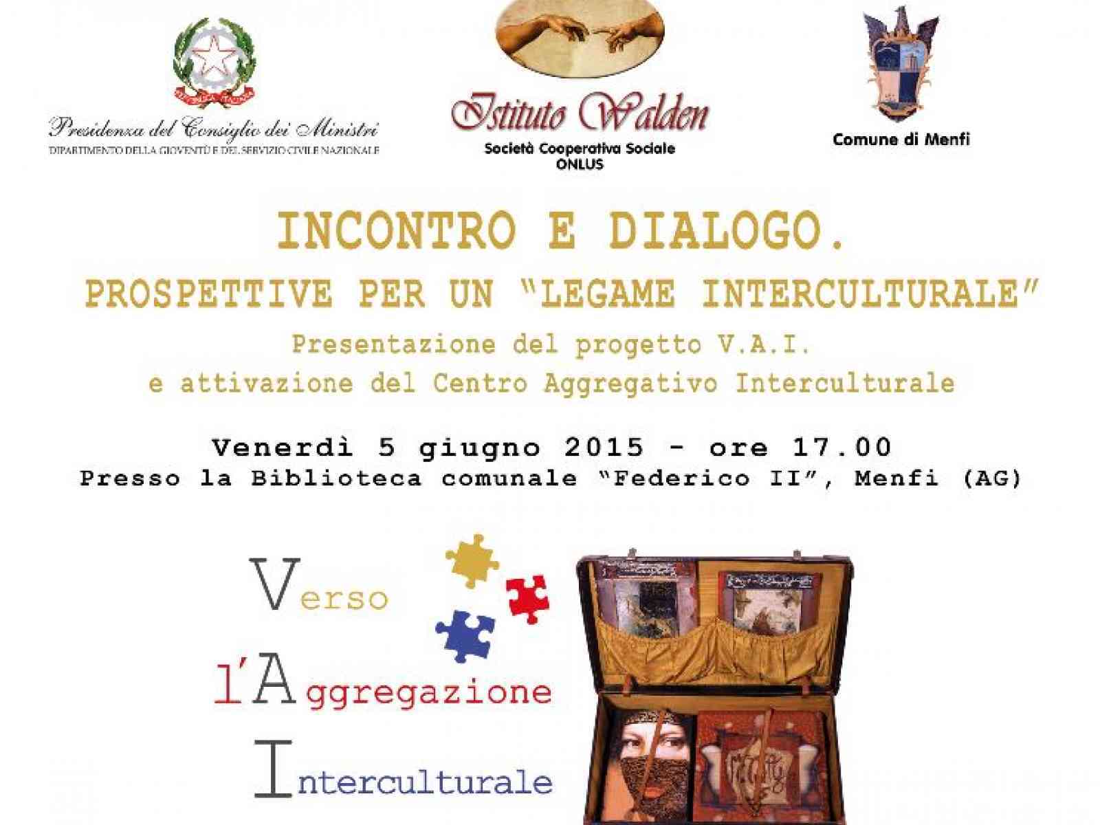 Progetto “V.A.I. (Verso l'Aggregazione Interculturale):il 05 Giugno la presentazione a Menfi