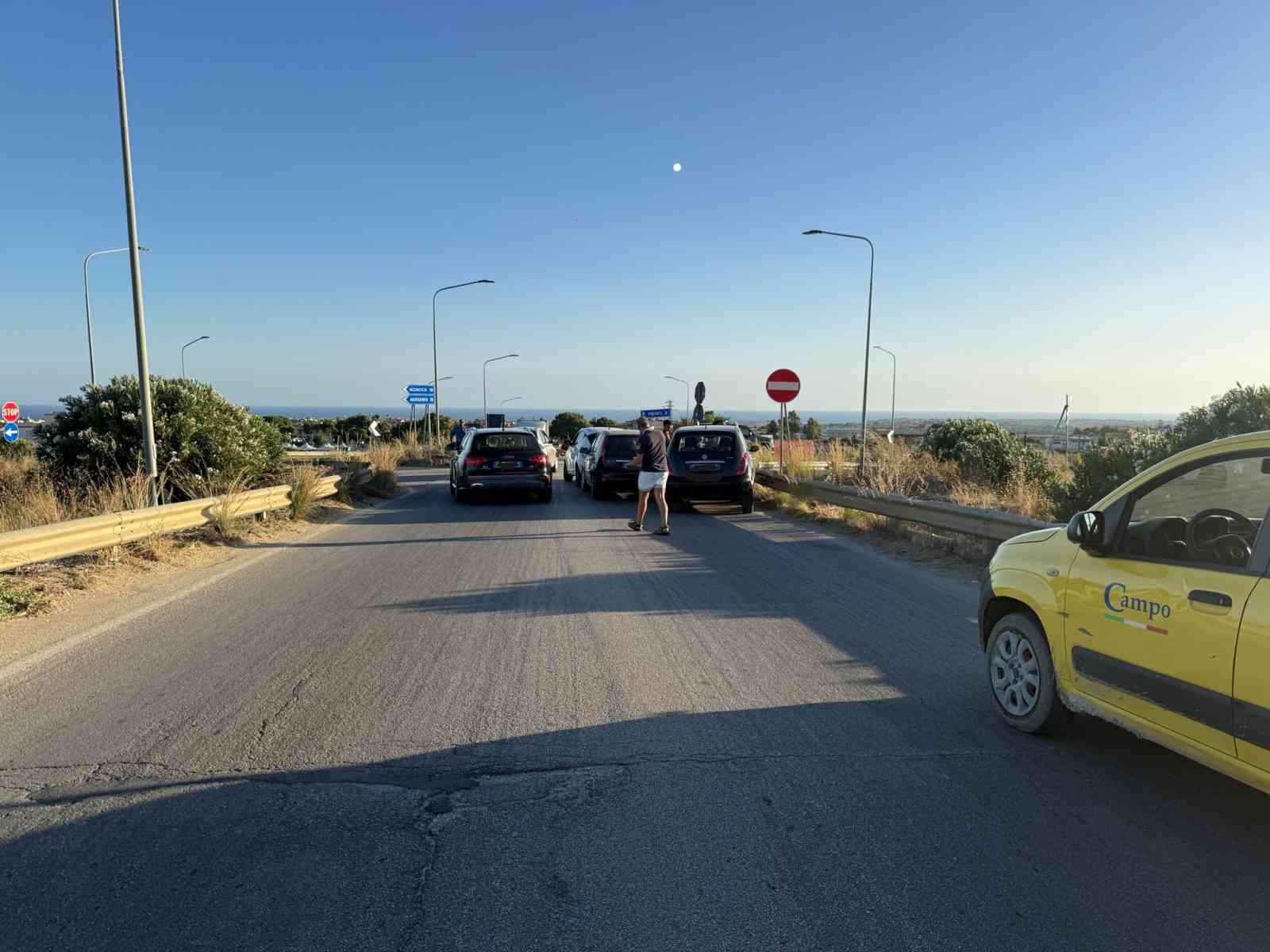 L’incidente avvenuto all’ingresso di Menfi e l’intervento dei mezzi della carrozzeria Campo