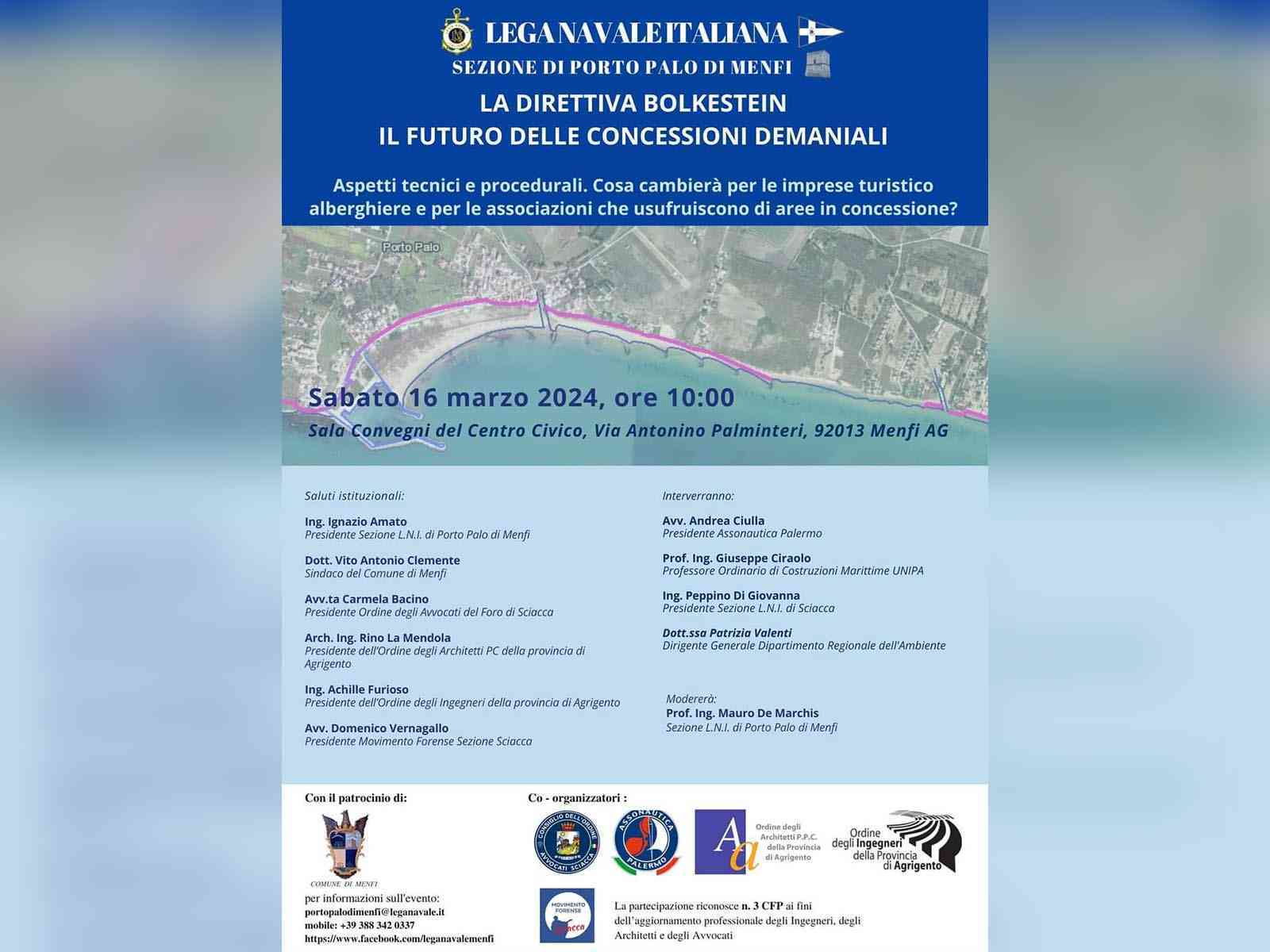 Immagine articolo: “La direttiva Bolkestein e il futuro delle concessioni demaniali“. Importante convegno a Menfi il 16 marzo